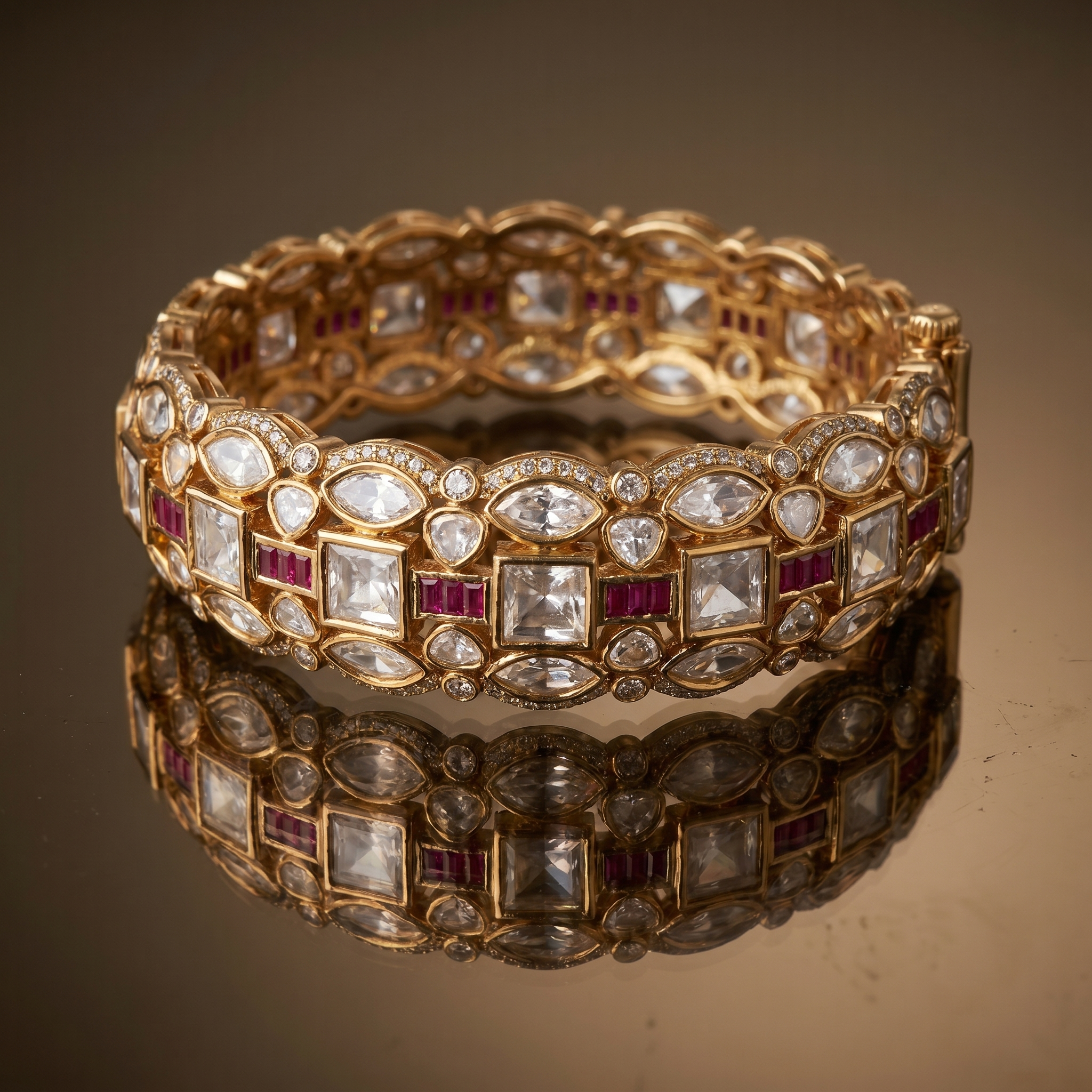 Zareefa Ruby Mosaic Kada
