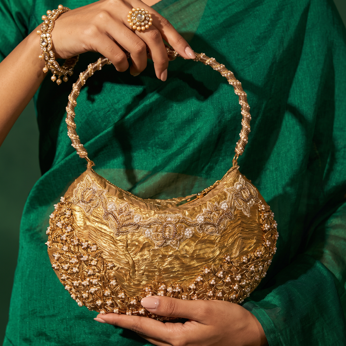 Vintage Vine Gold Handbag