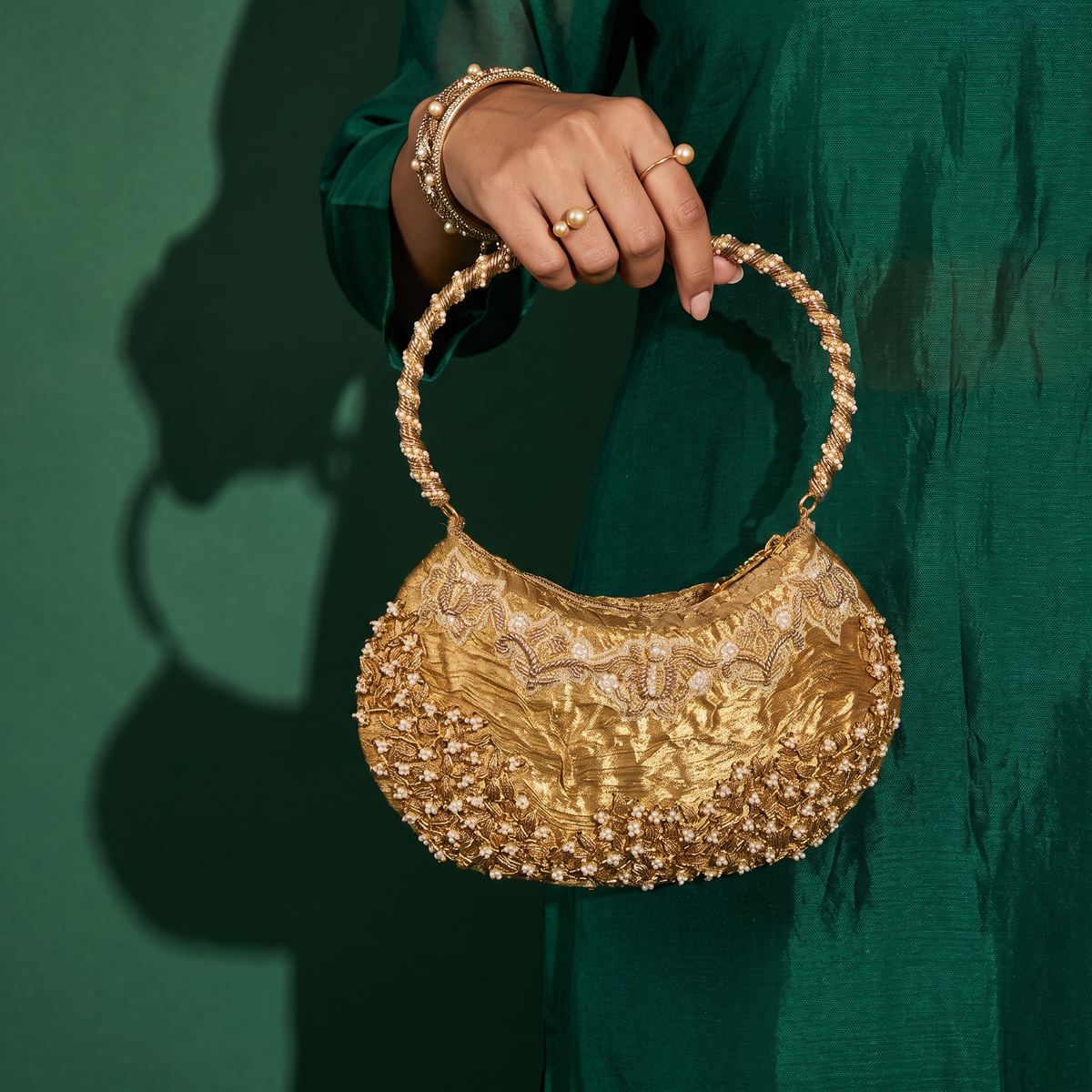 Vintage Vine Gold Handbag