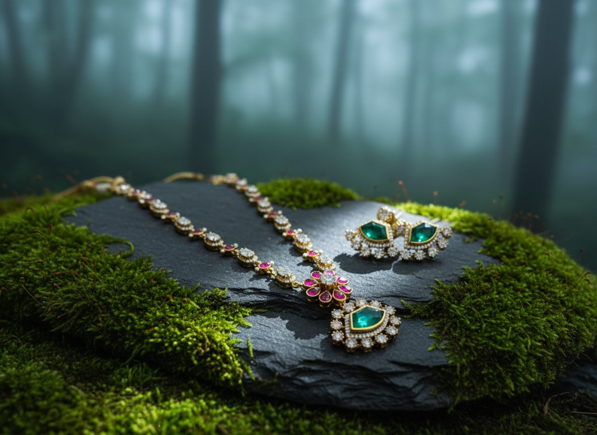 Emerald Enchanted Necklace Set