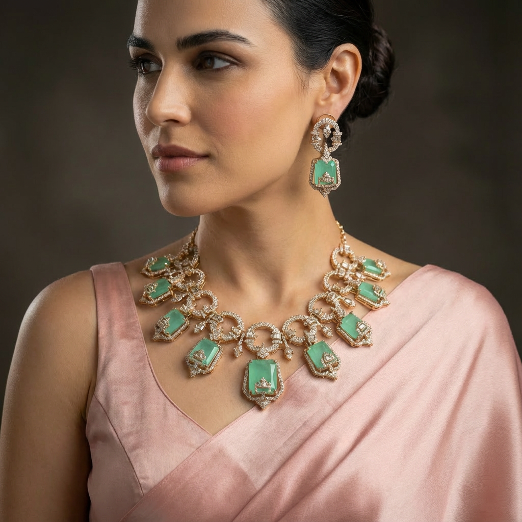 Frame Statement Necklace Set