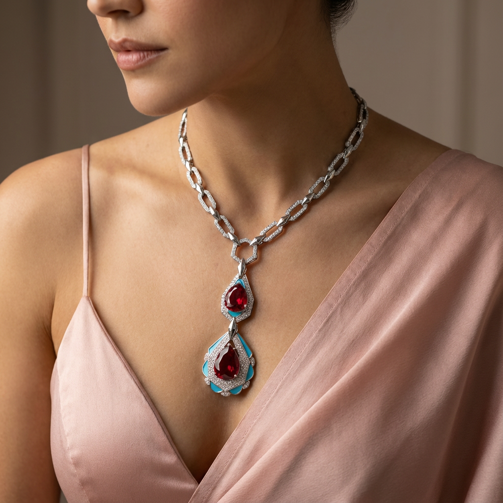 Trio Drop Pendant Necklace Set