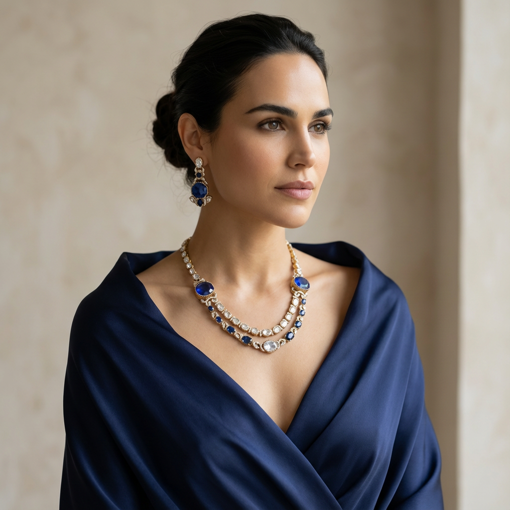 Cobalt Aurelia Necklace & Earring Set