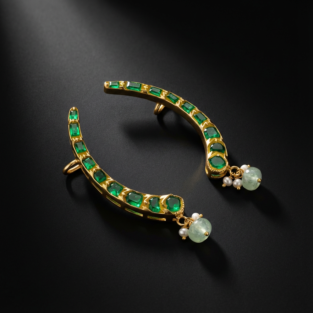 The Emerald Arc Ear Cuff