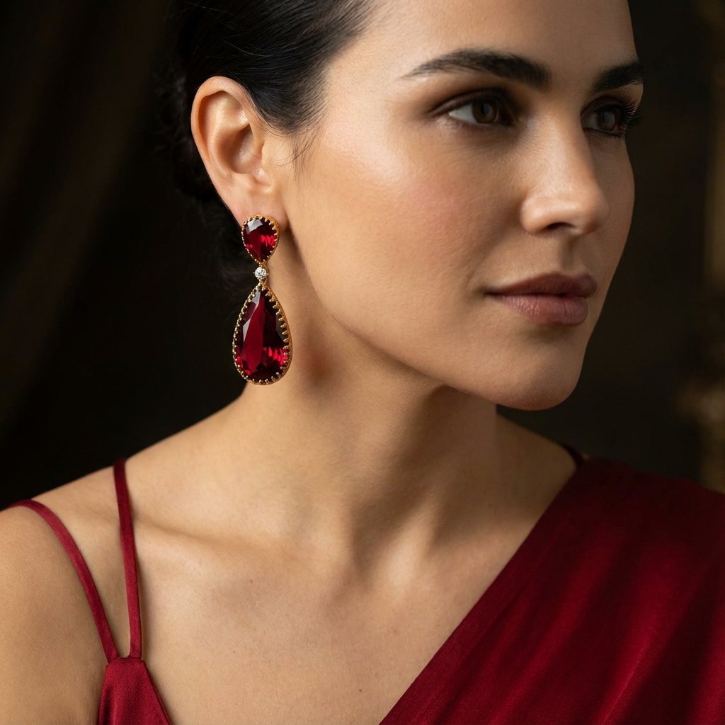 Scarlet Drop Earrings