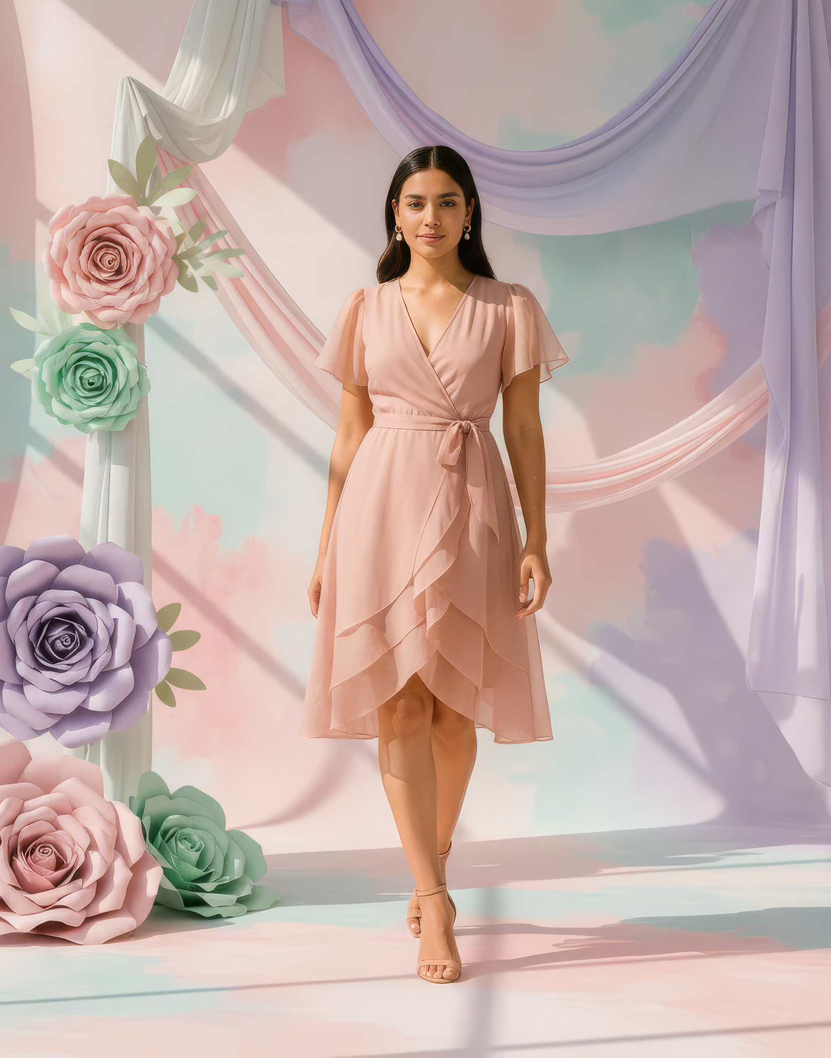 The Villa Flutter Wrap Dress