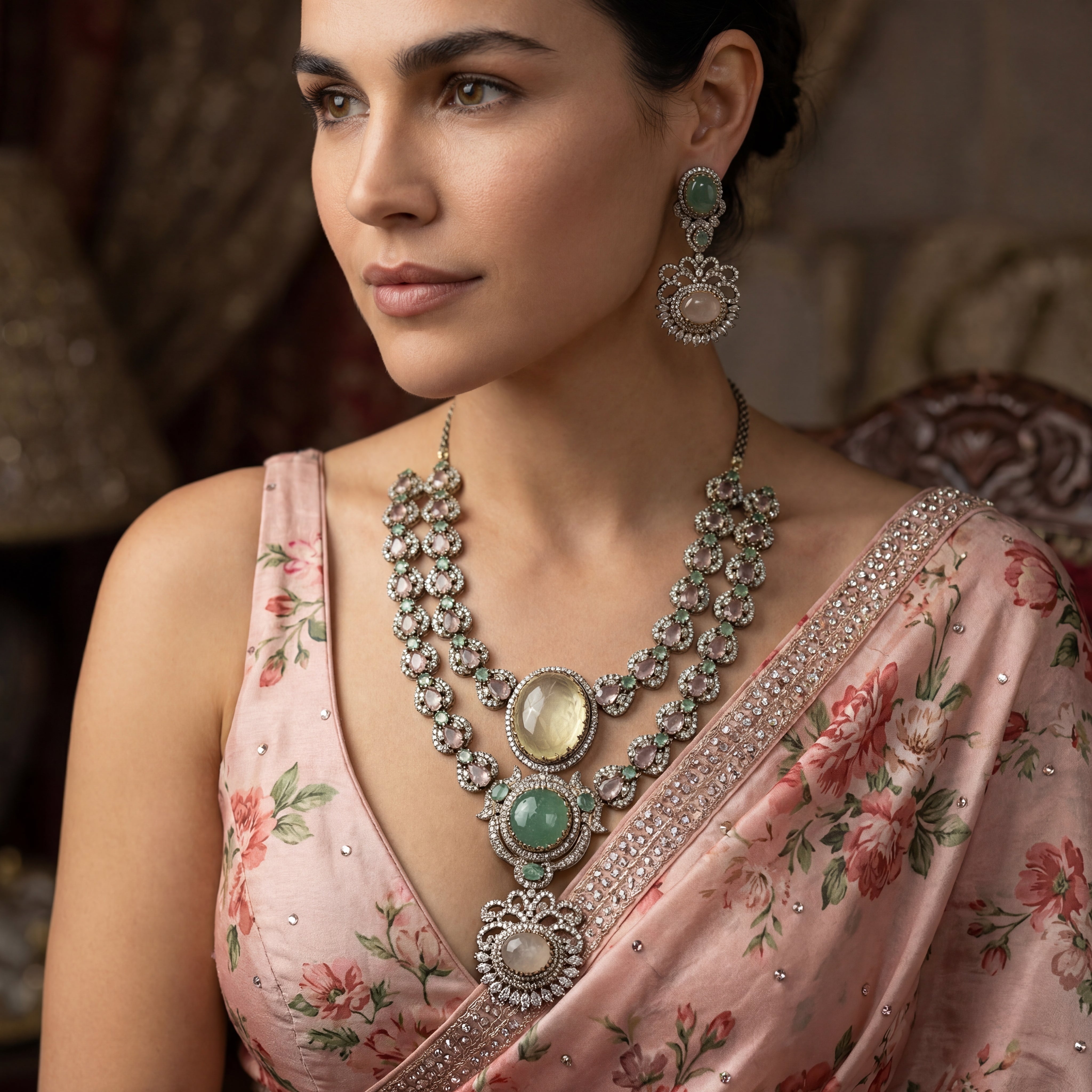 Celestine Garden Necklace Set