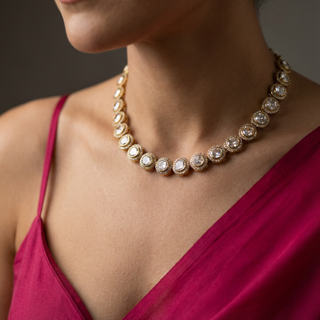 Heer Oval Kundan Necklace