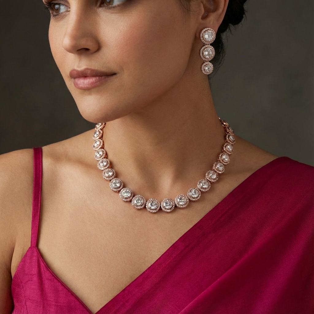 Heer Oval Kundan Necklace