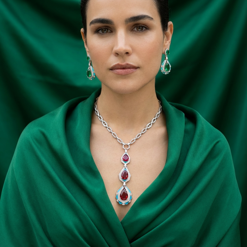 Trio Drop Pendant Necklace Set