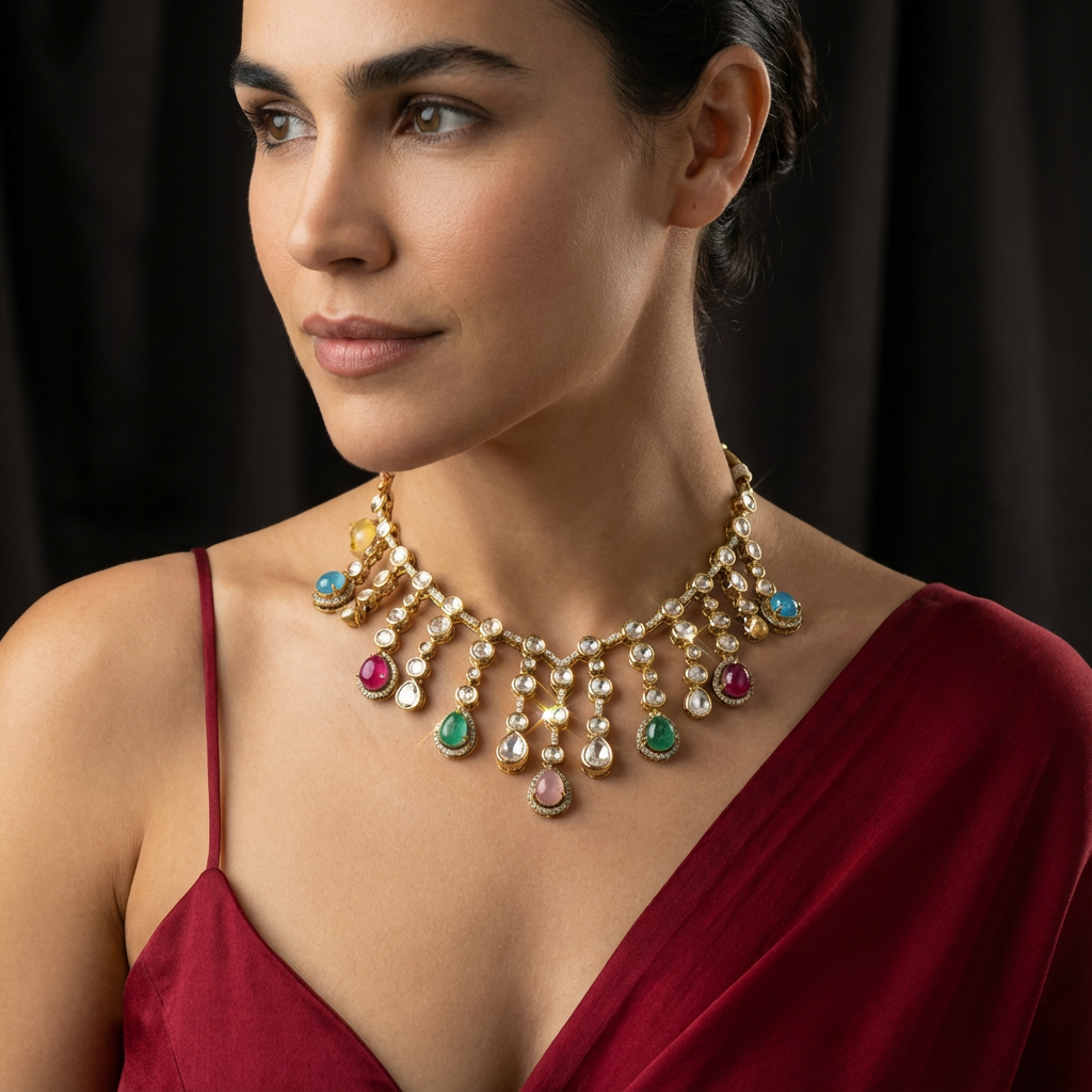 Multicolor Rang Necklace Set