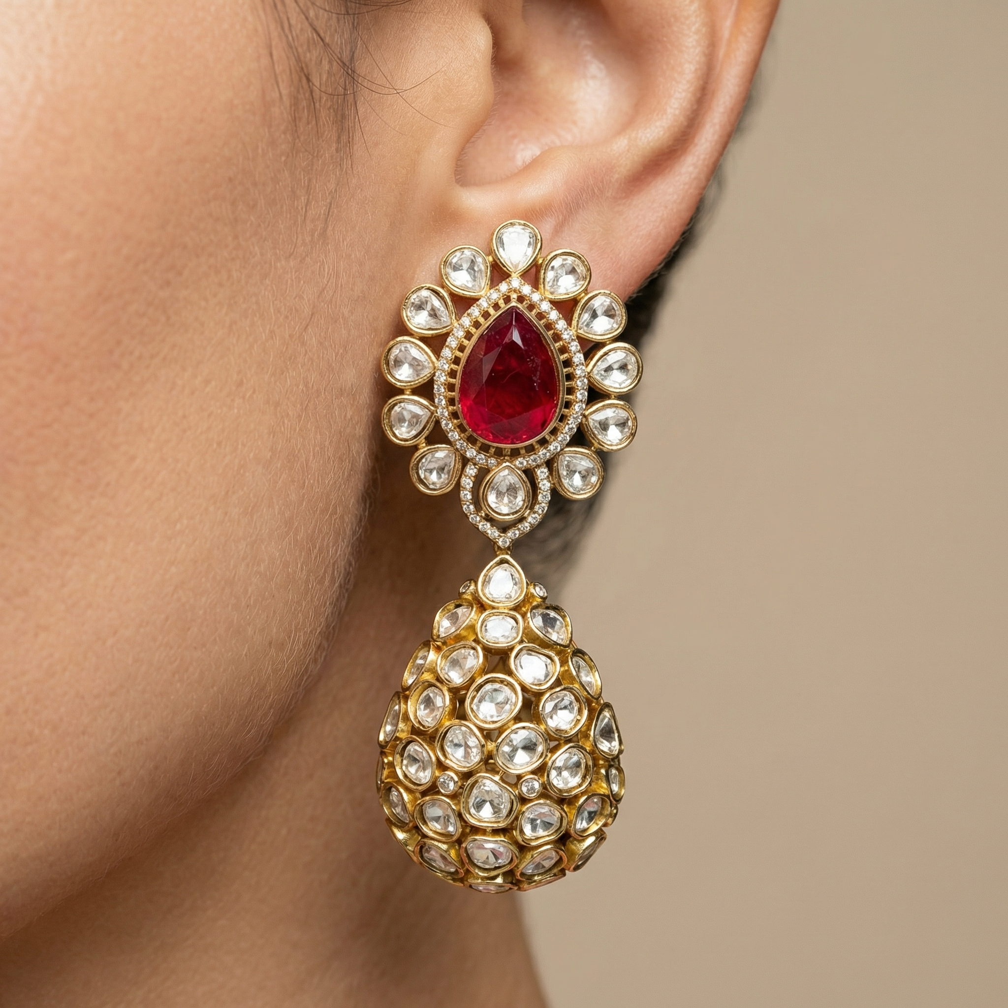 Anokhi Crimson Noor Drops