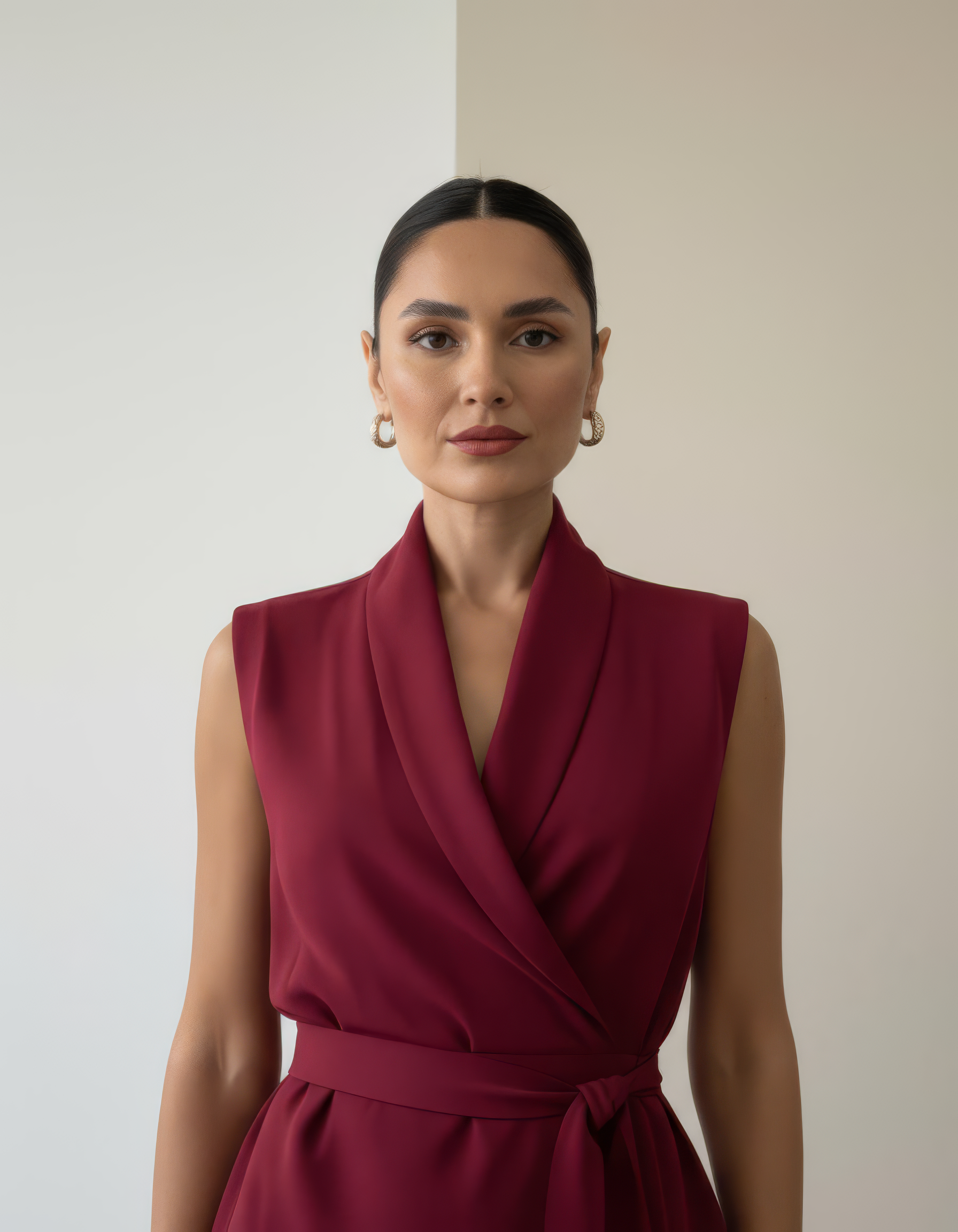 Alicia Sleeveless Wrap Midi Dress