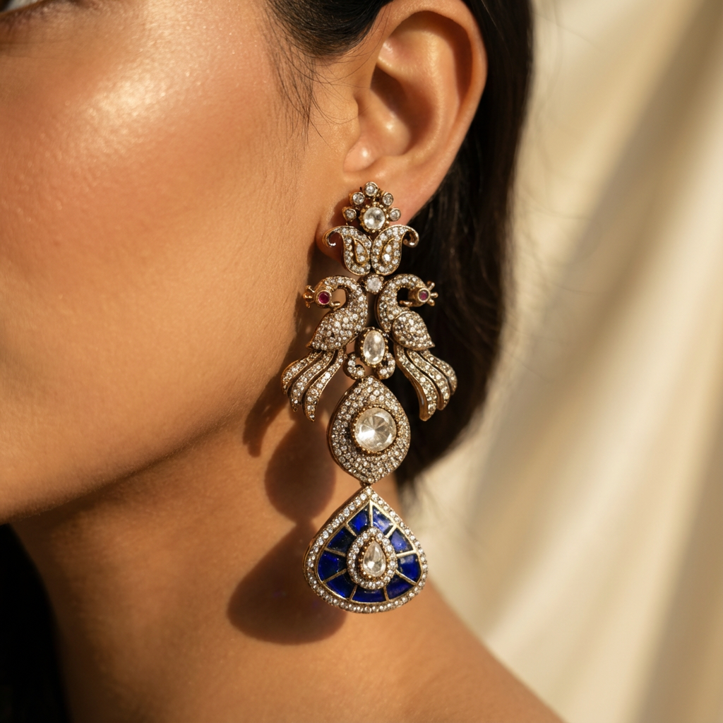 Noor Peacock Earrings
