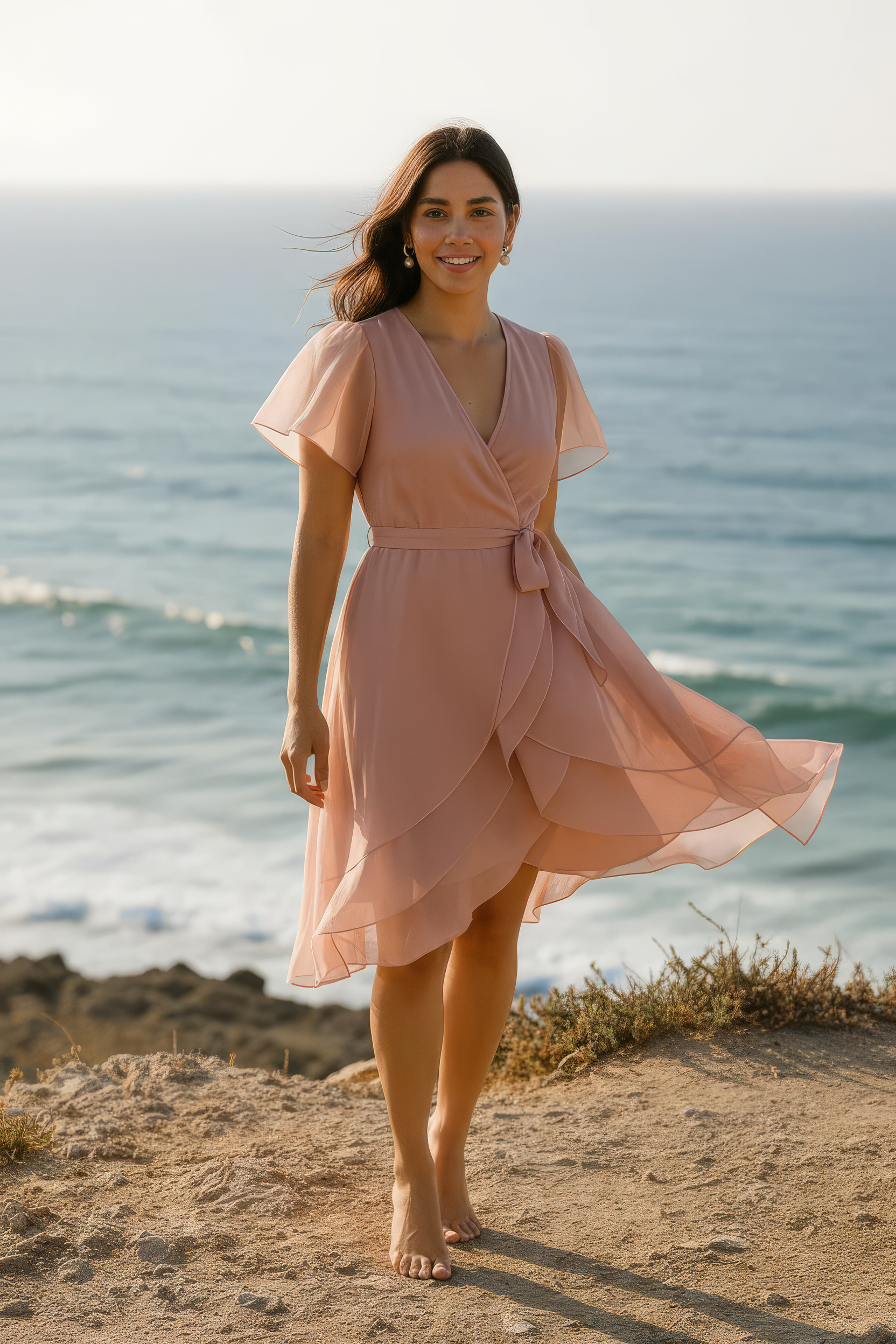 The Villa Flutter Wrap Dress