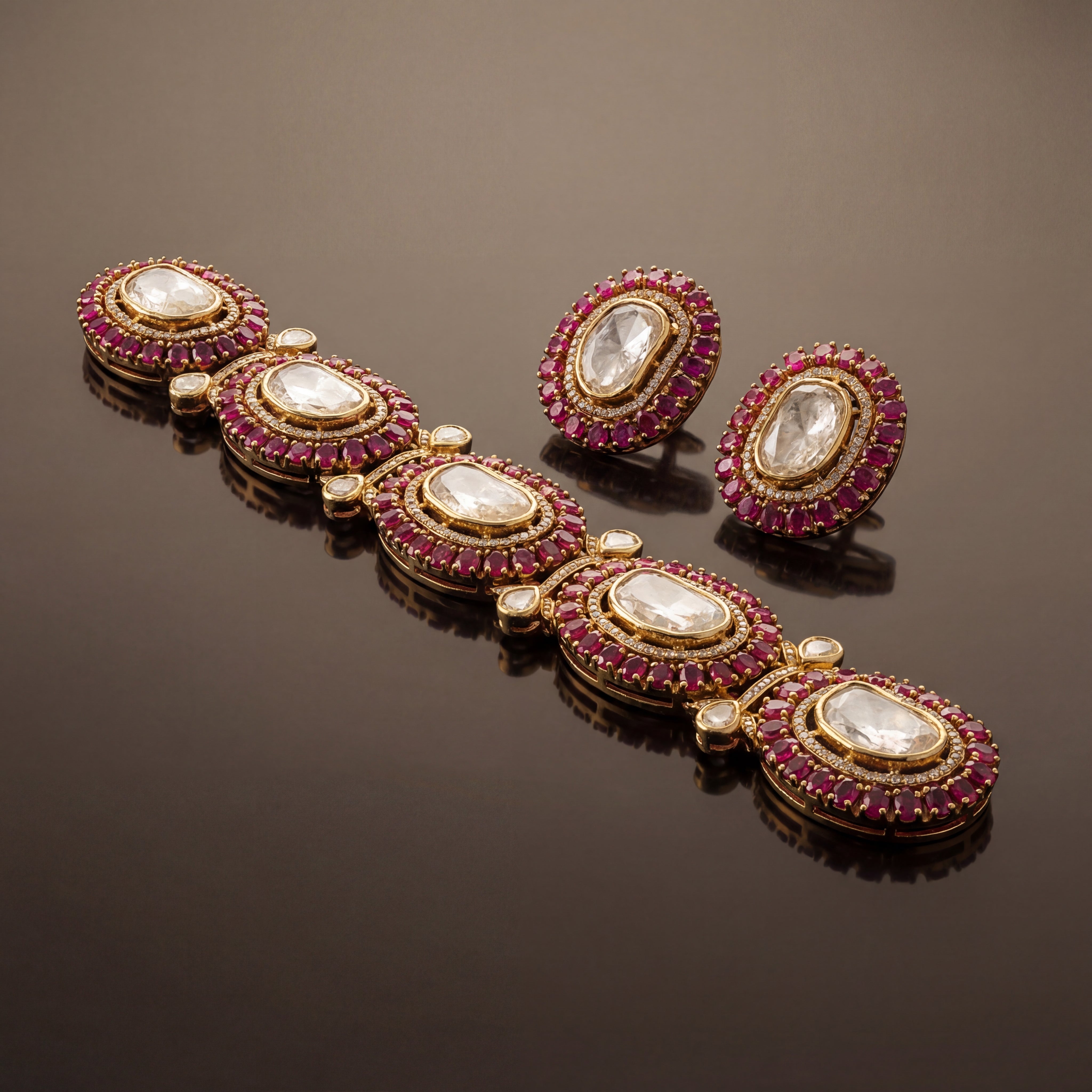 Elowen Ruby Choker Set