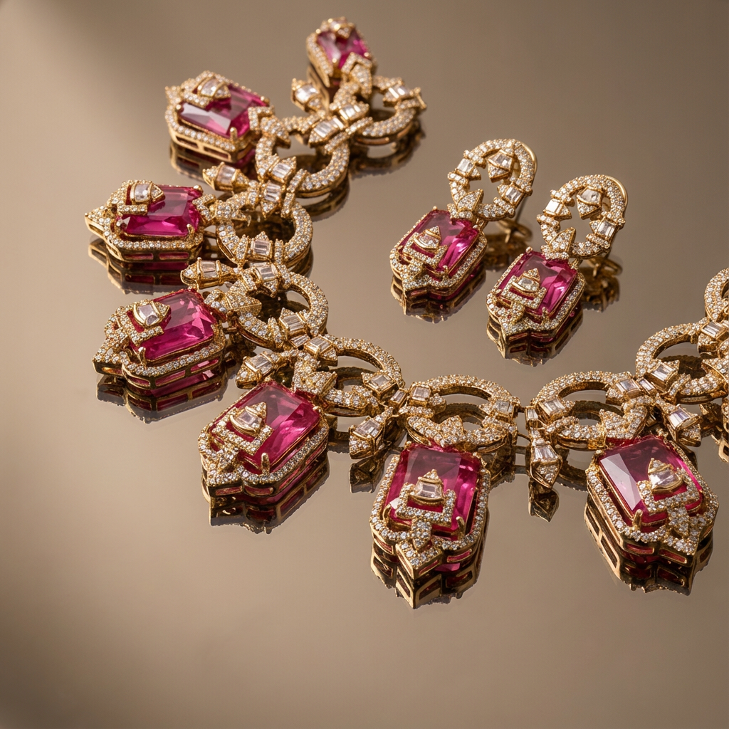 Frame Statement Necklace Set