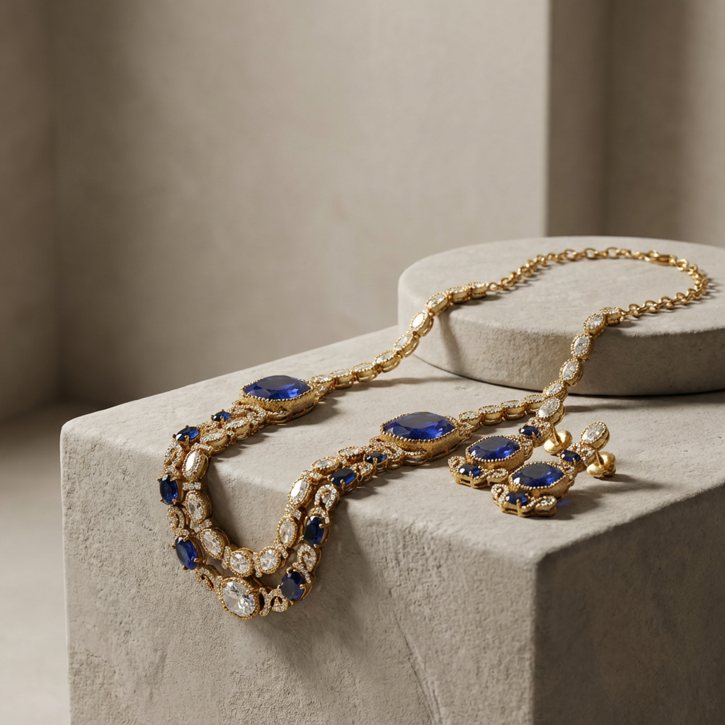 Cobalt Aurelia Necklace & Earring Set