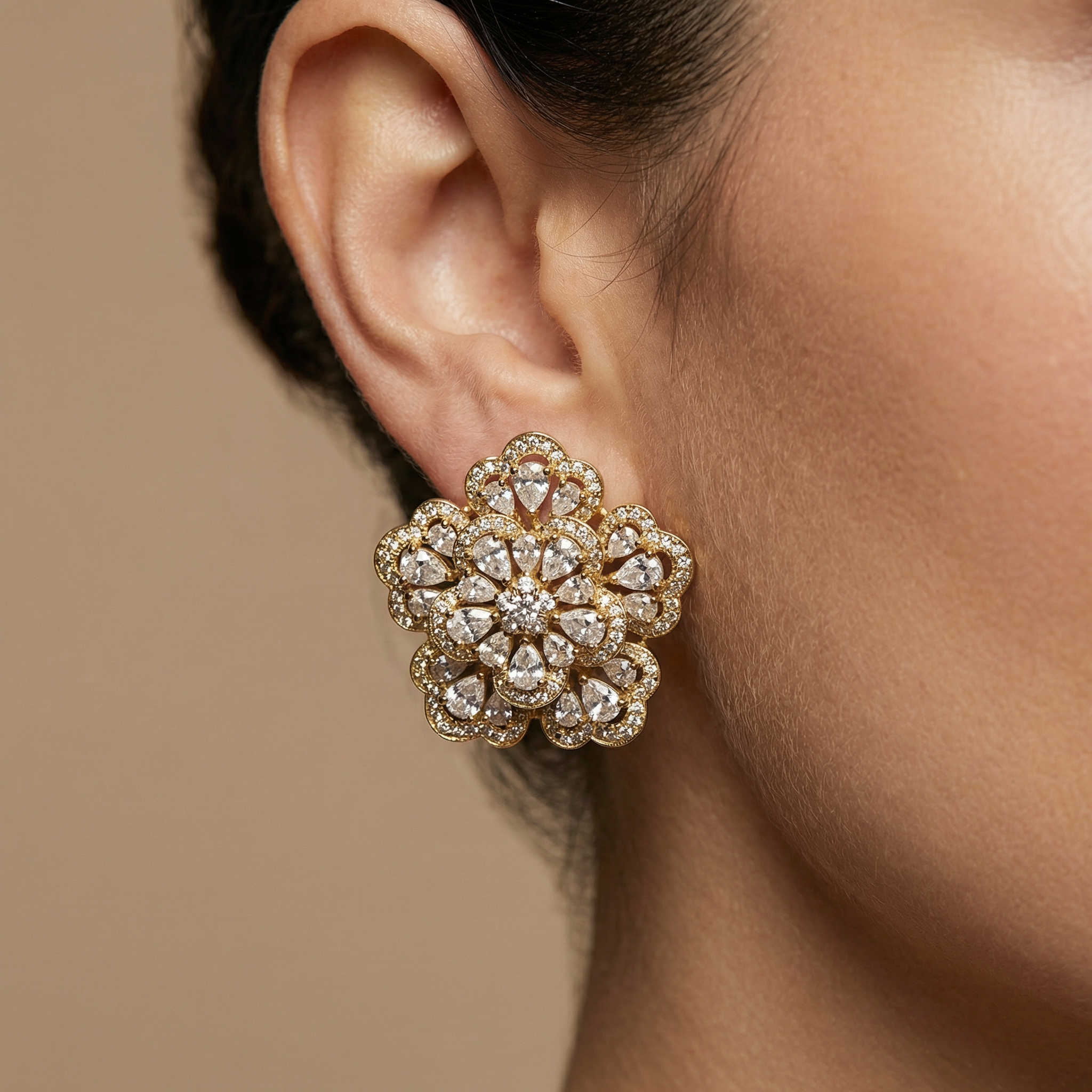 Gul Floral Stud Earrings