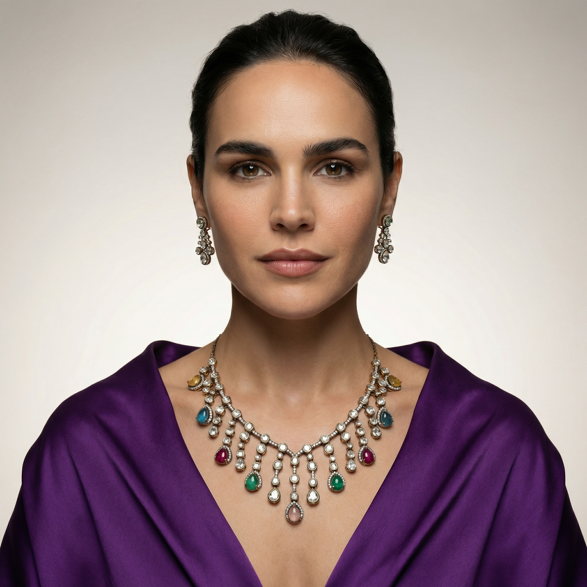 Multicolor Rang Necklace Set