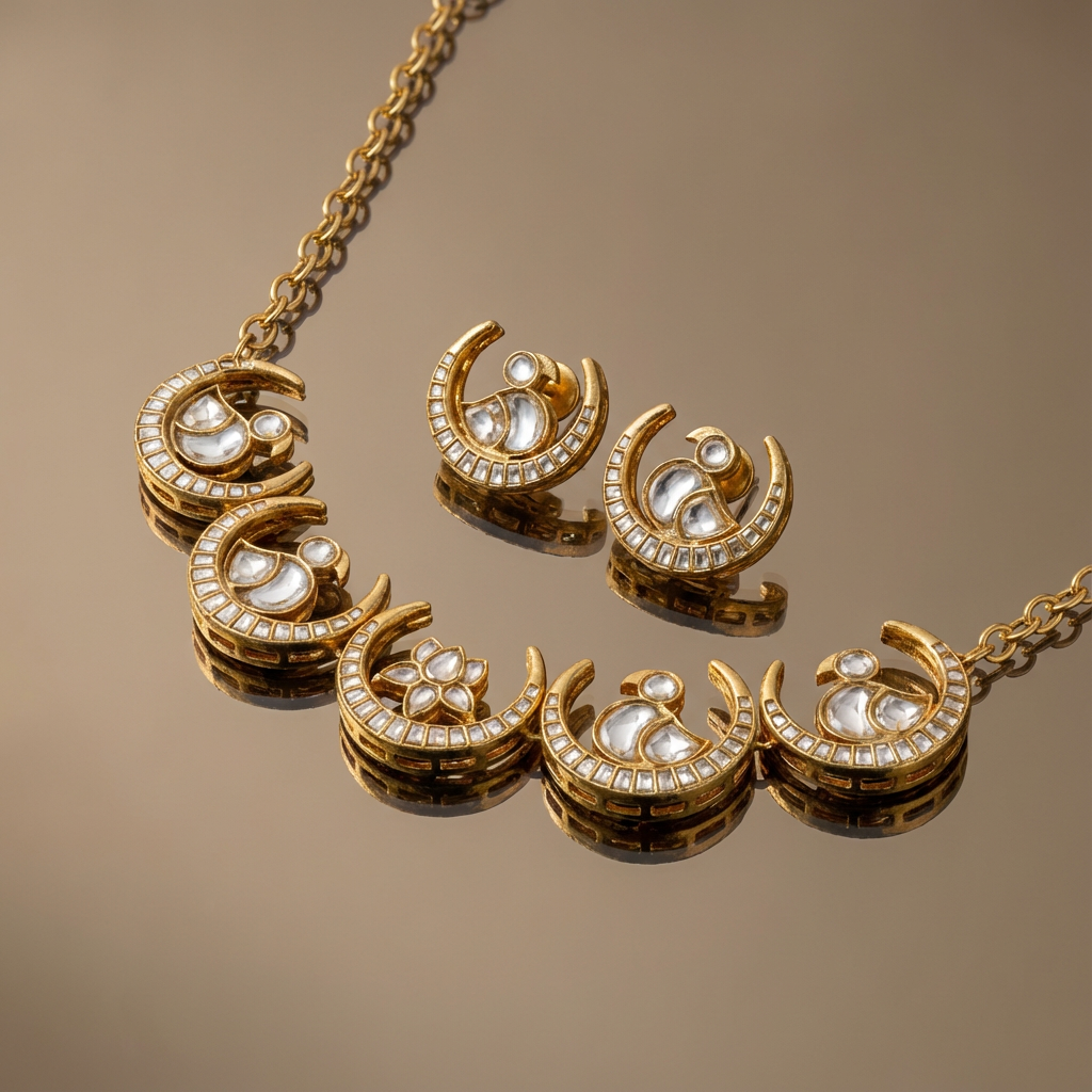 Chandrika Crescent Necklace Set
