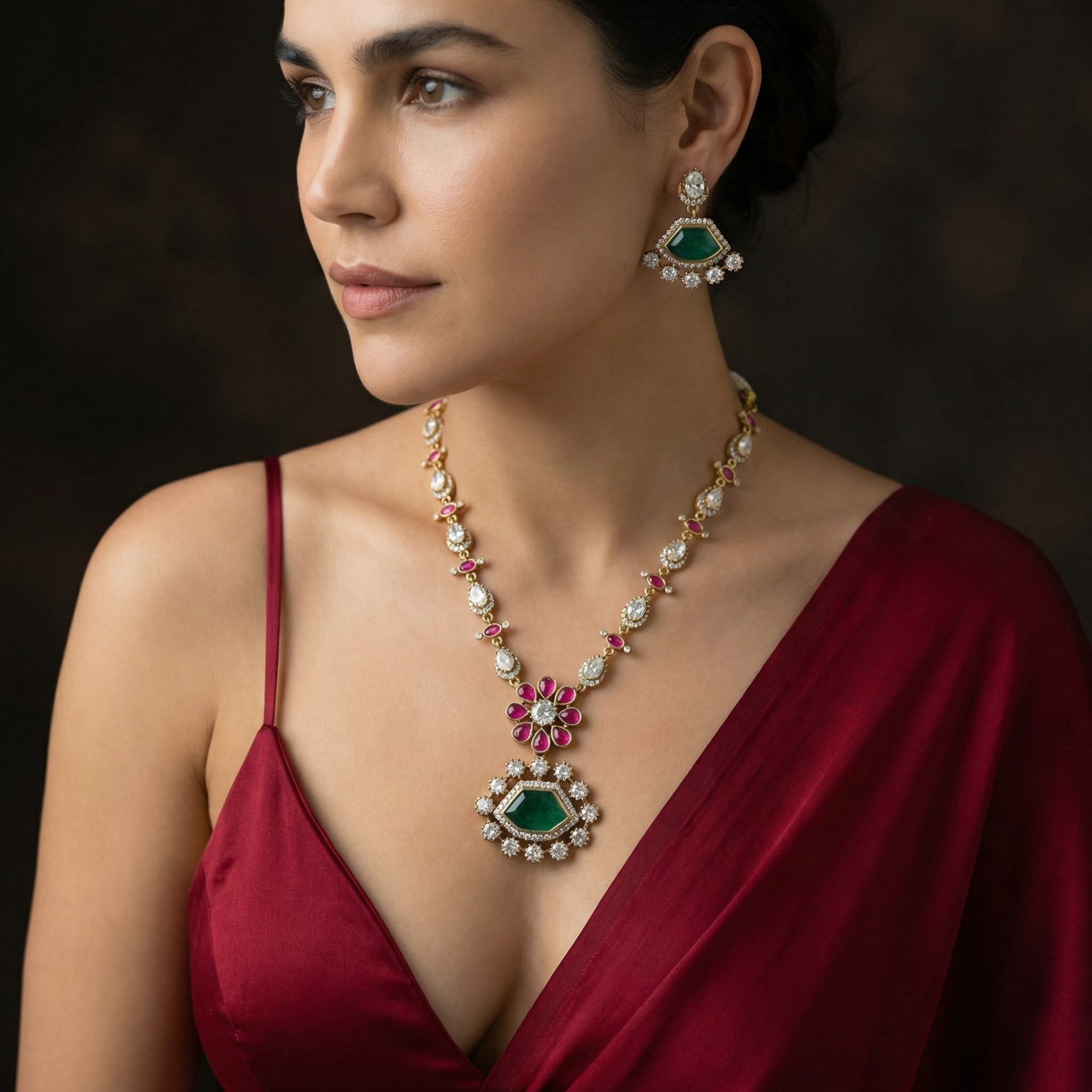 Emerald Enchanted Necklace Set