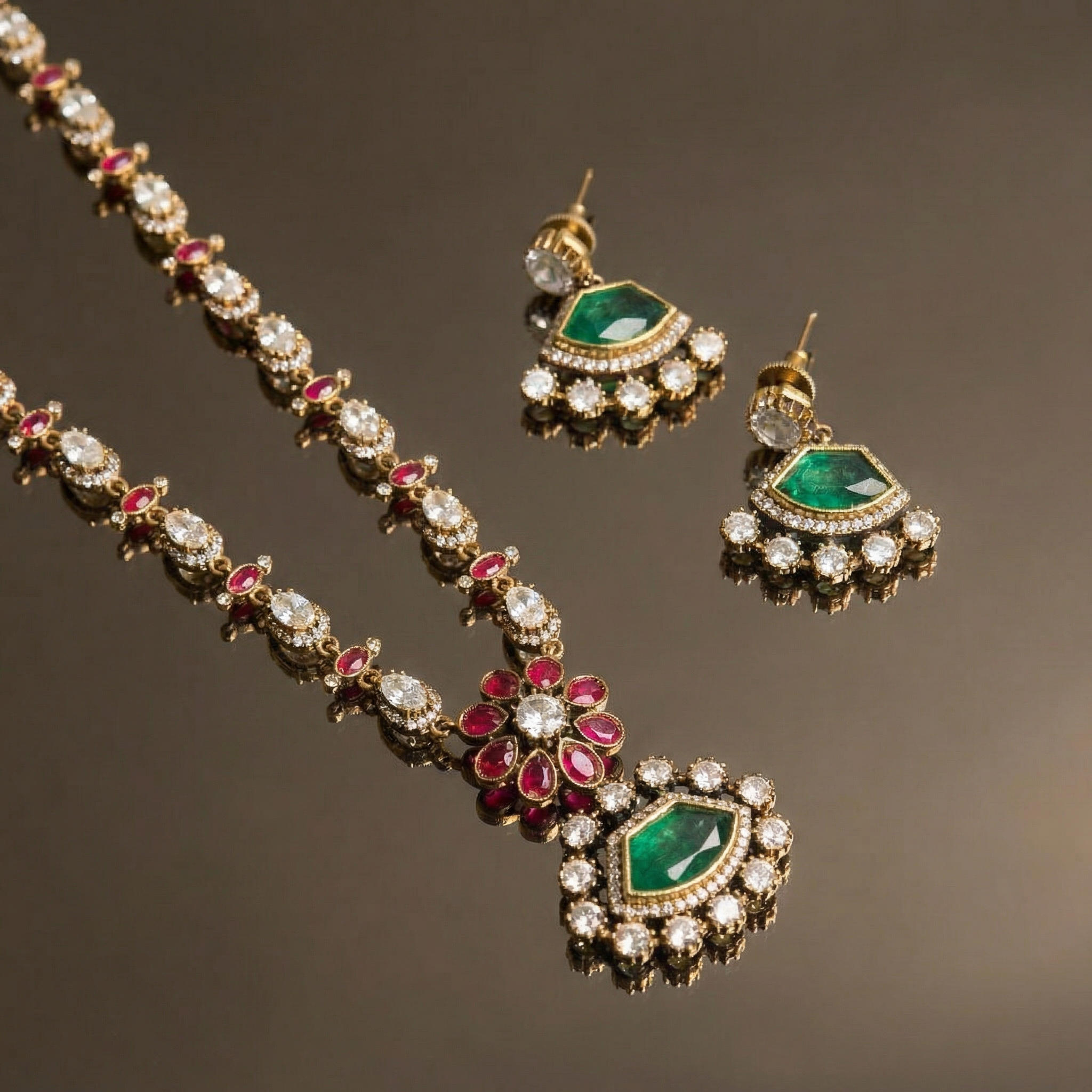 Emerald Enchanted Necklace Set