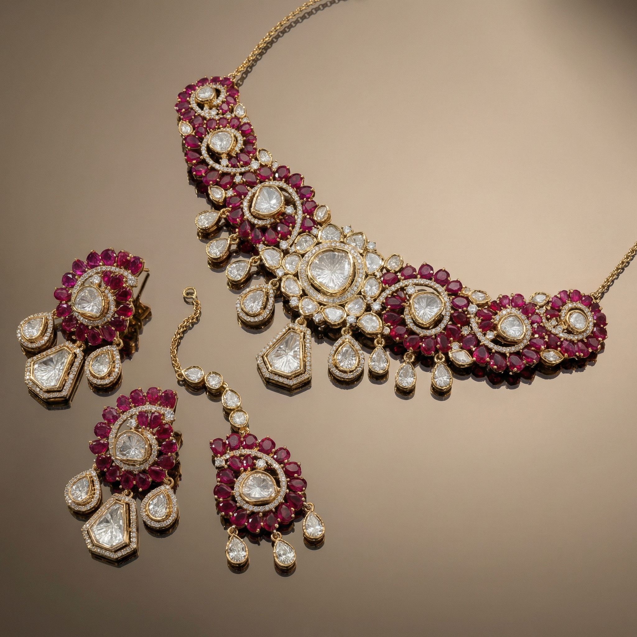 ORA Ruby Necklace Set