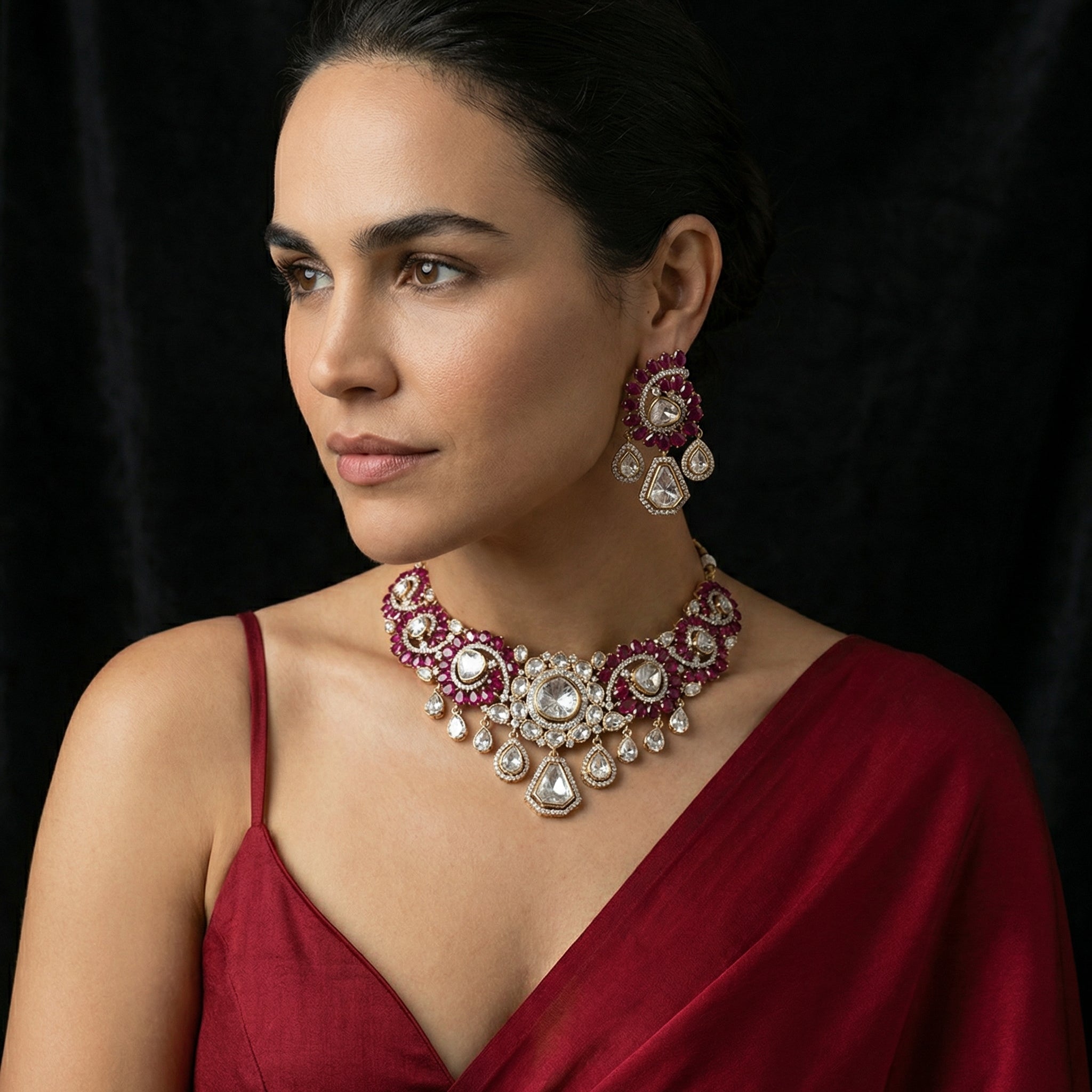 ORA Ruby Necklace Set