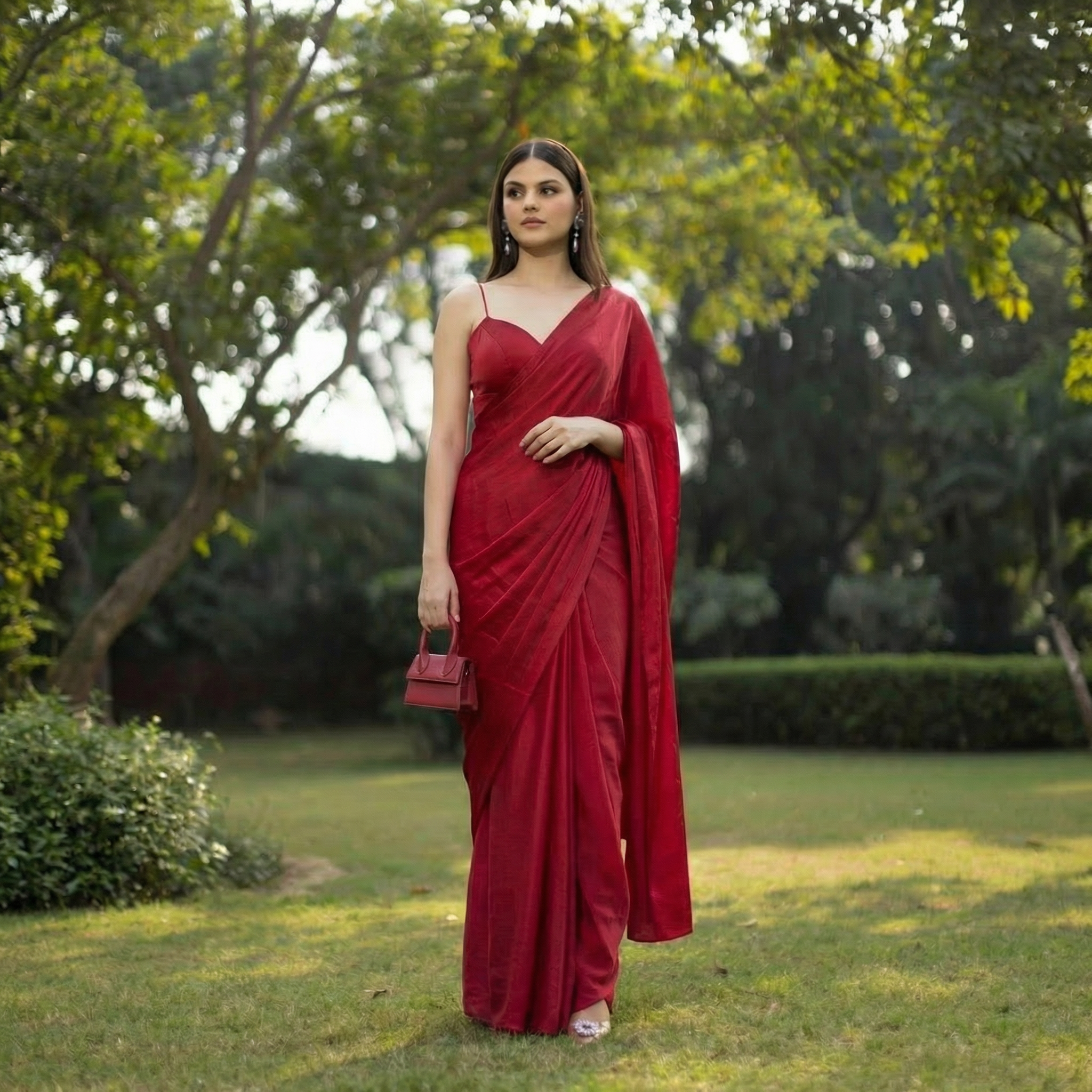 Ruby Pre-Stitched Saree Set