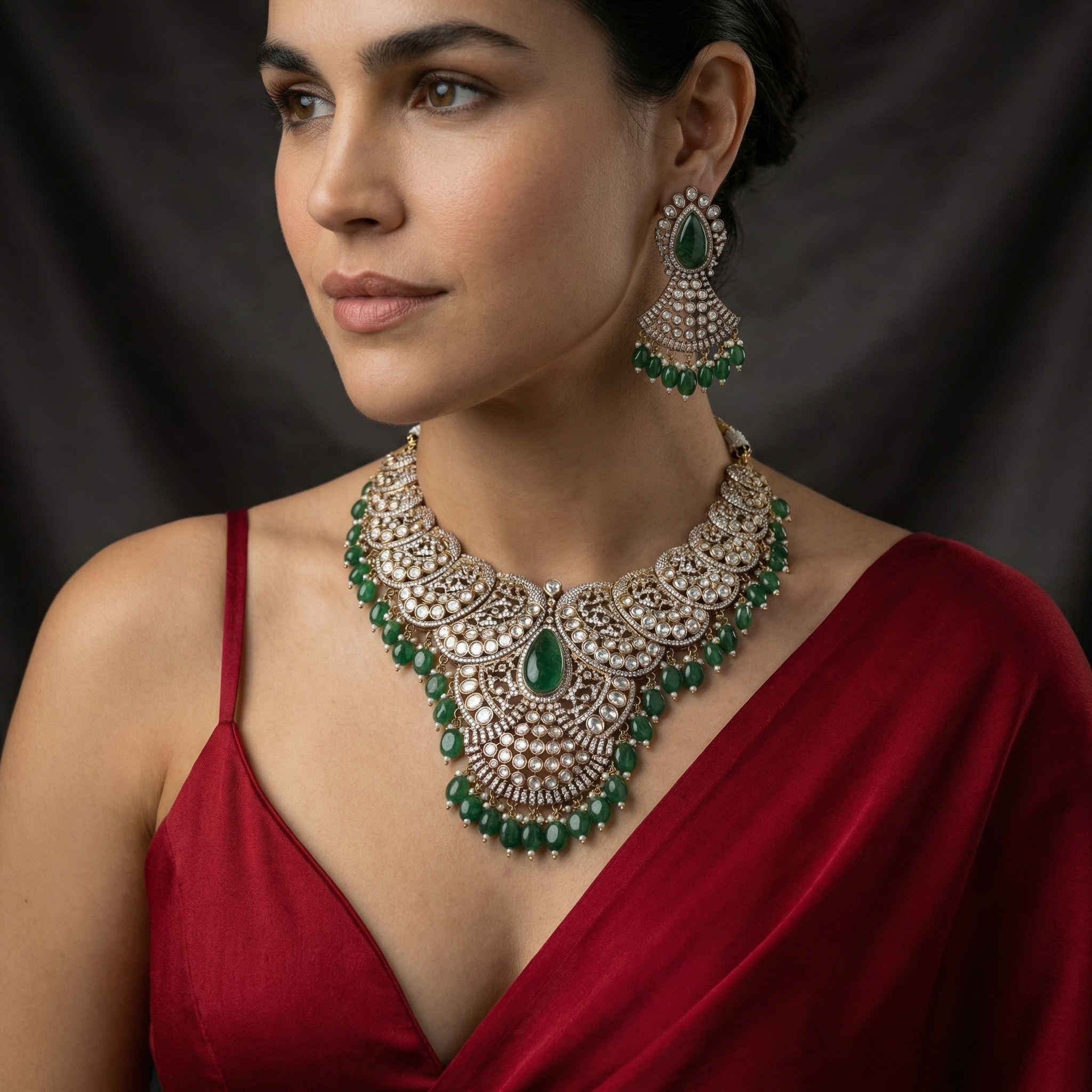 Emerald Princess Necklace Set