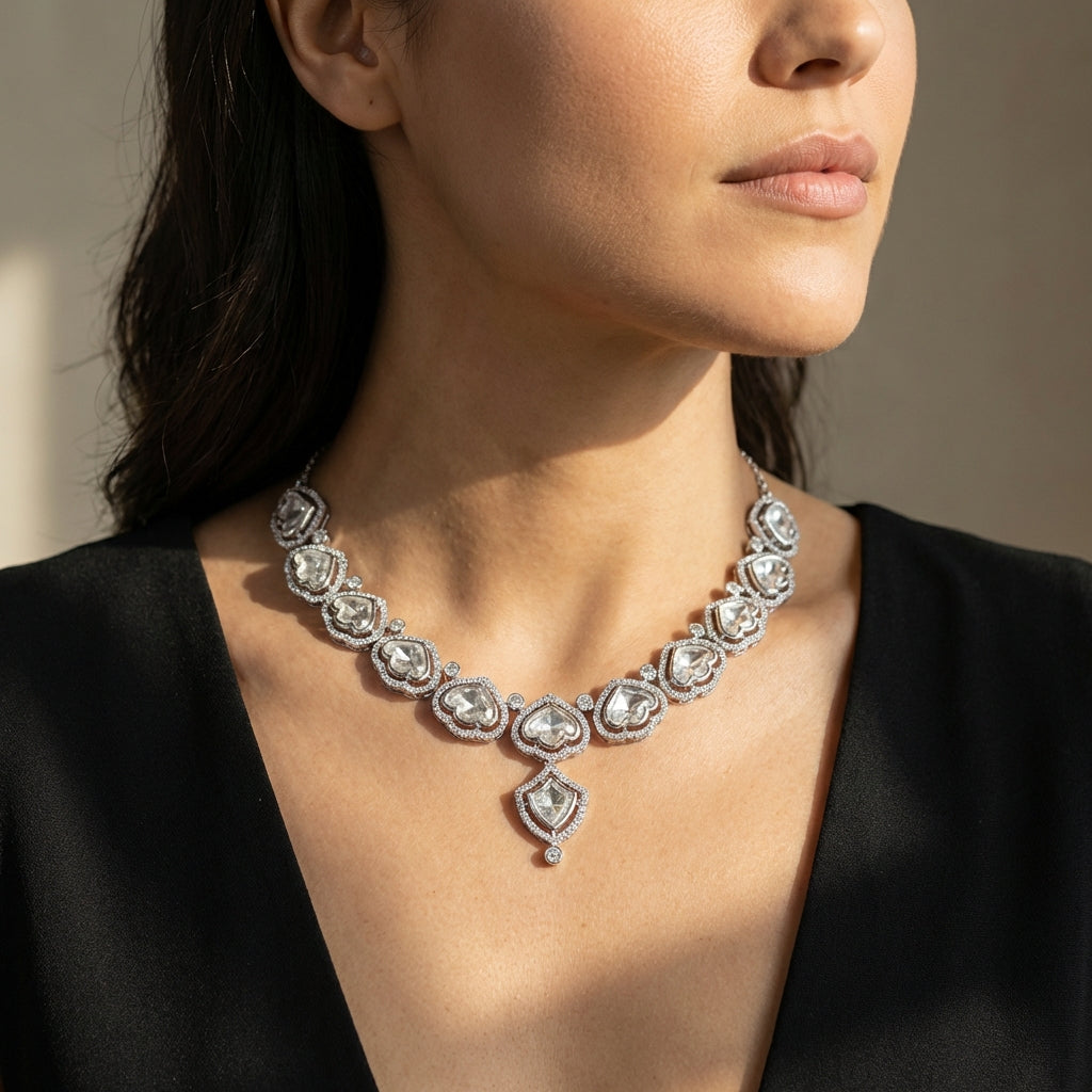 Heartcrest Kundan AD Necklace