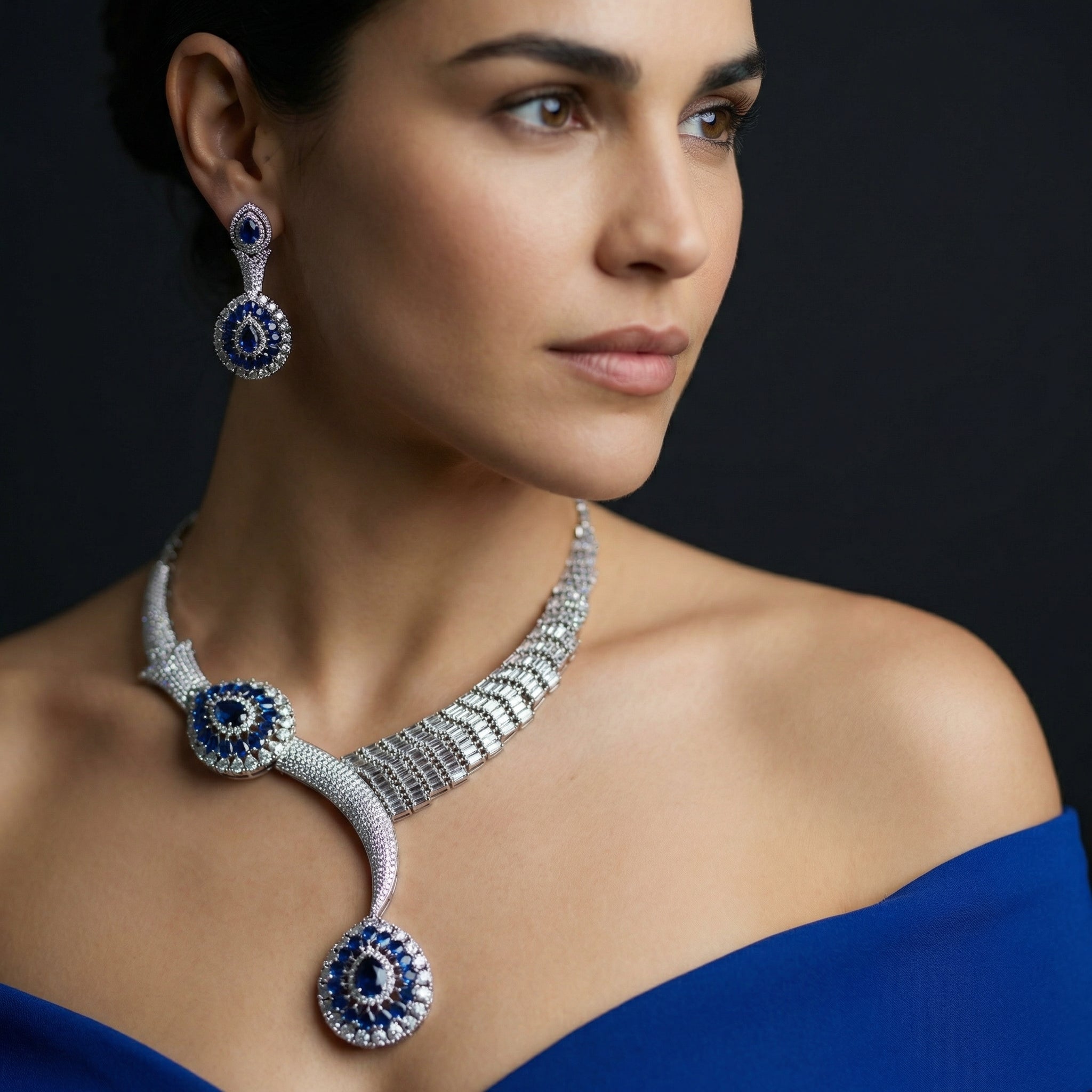 Midnight Royale Sapphire Statement Set
