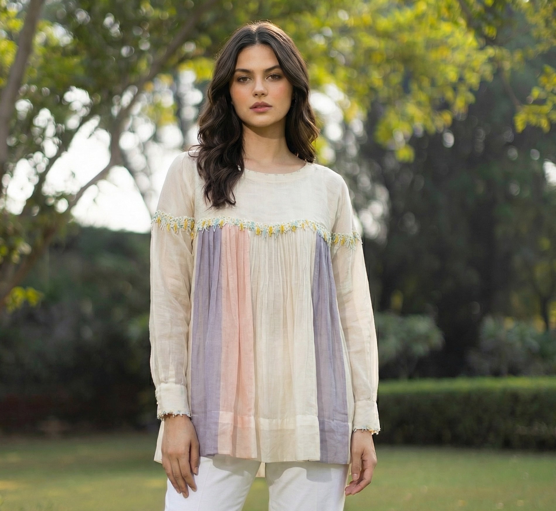 Meadow Chanderi Top (Sale)