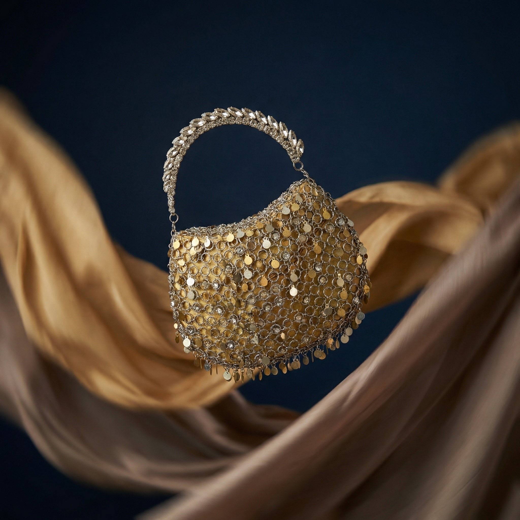 Crystal Cosmic Crescent Bag