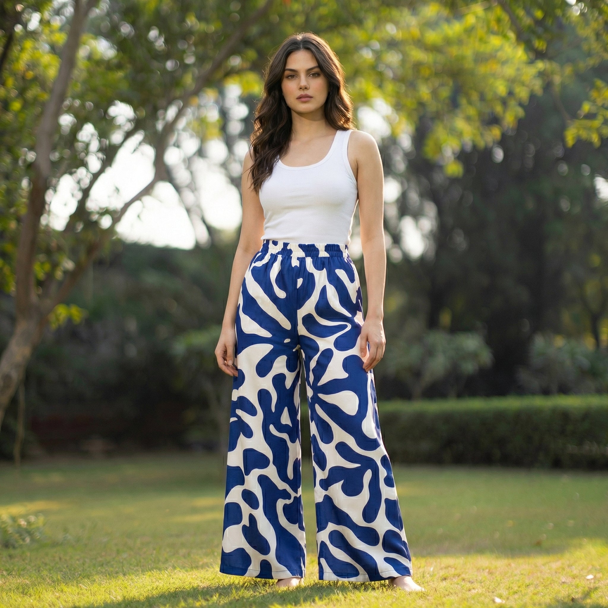 Indie Abstract Print Pants