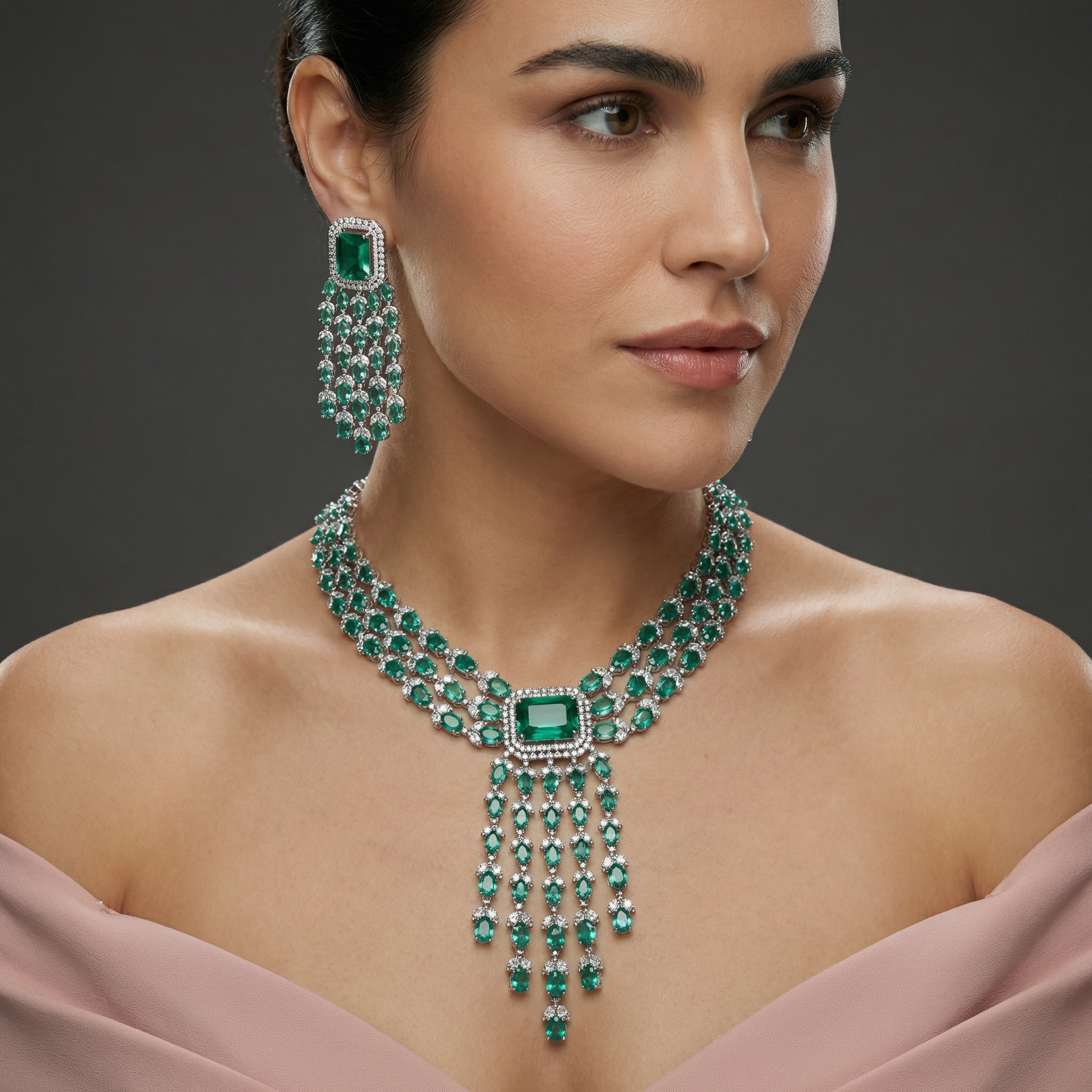 Ariana Cascade Necklace Set