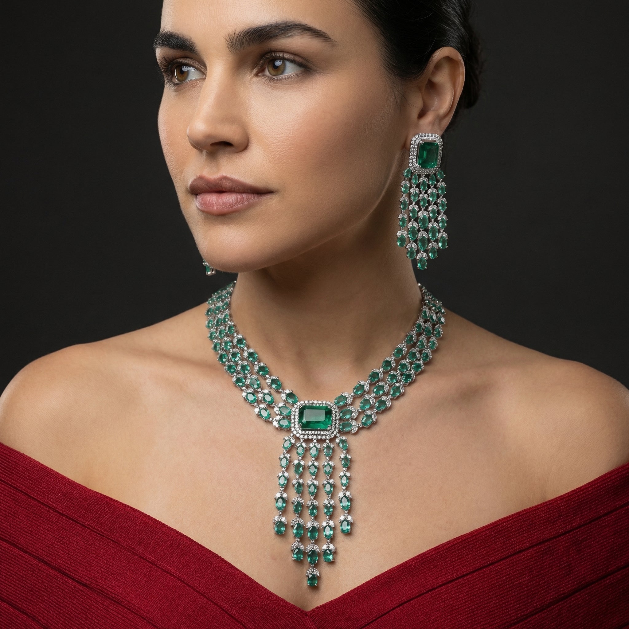 Ariana Cascade Necklace Set