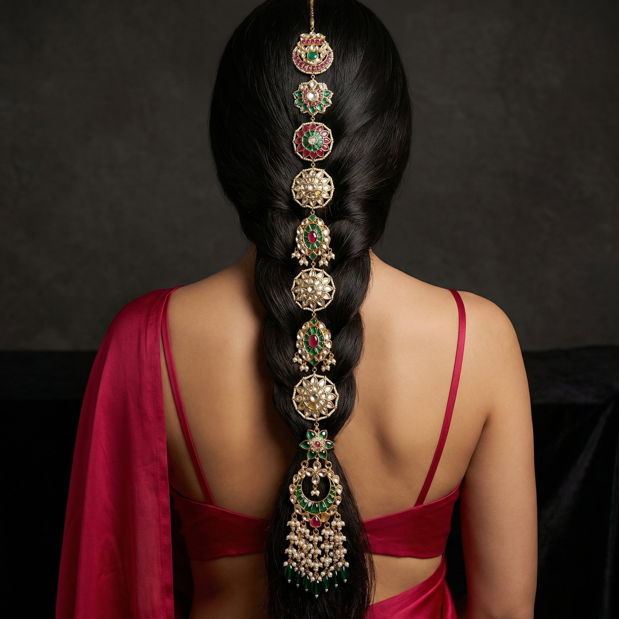 Tarinika Kundan Hair Braid Ornament