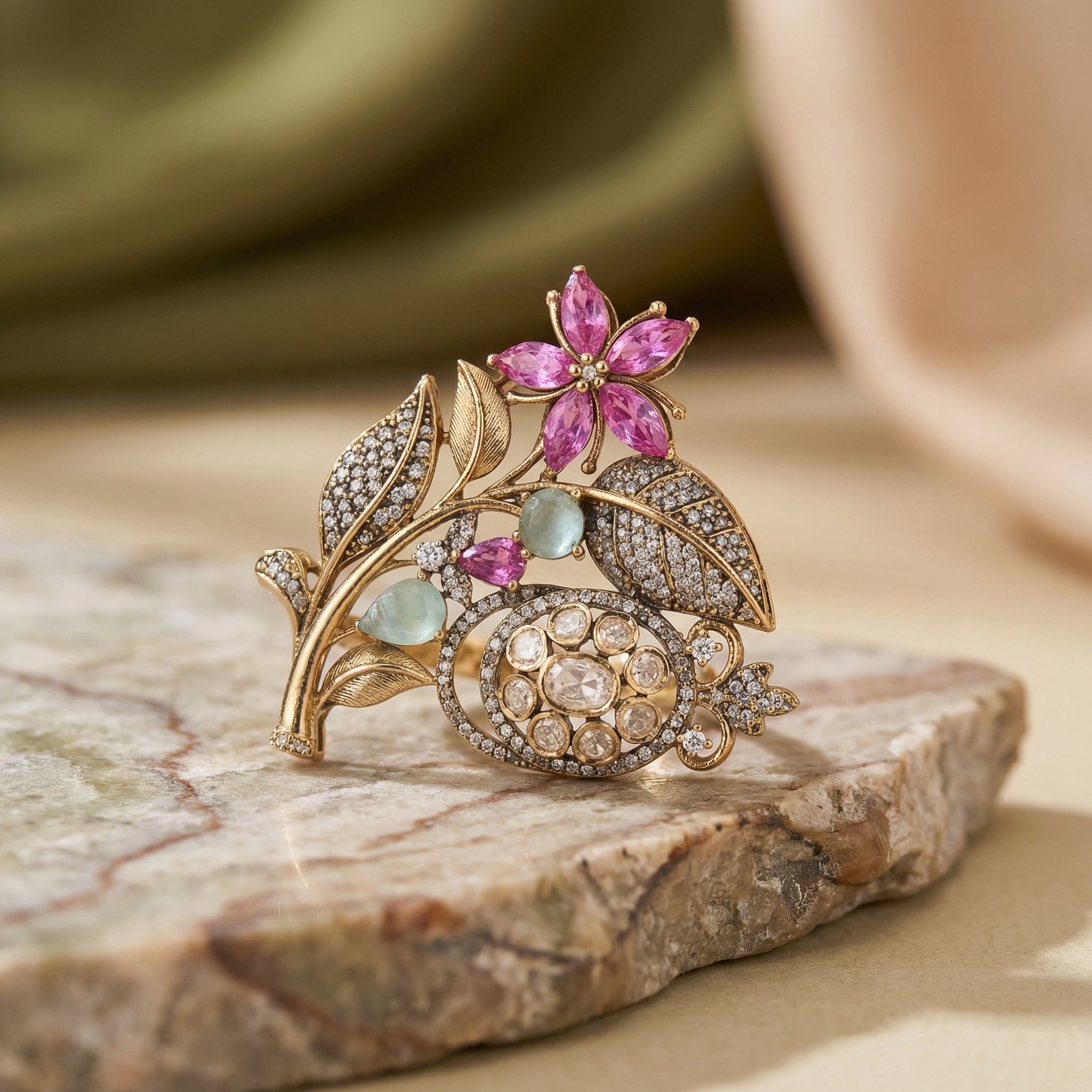 Bridgerton Garden Brooch – statement floral brooch by Ozel