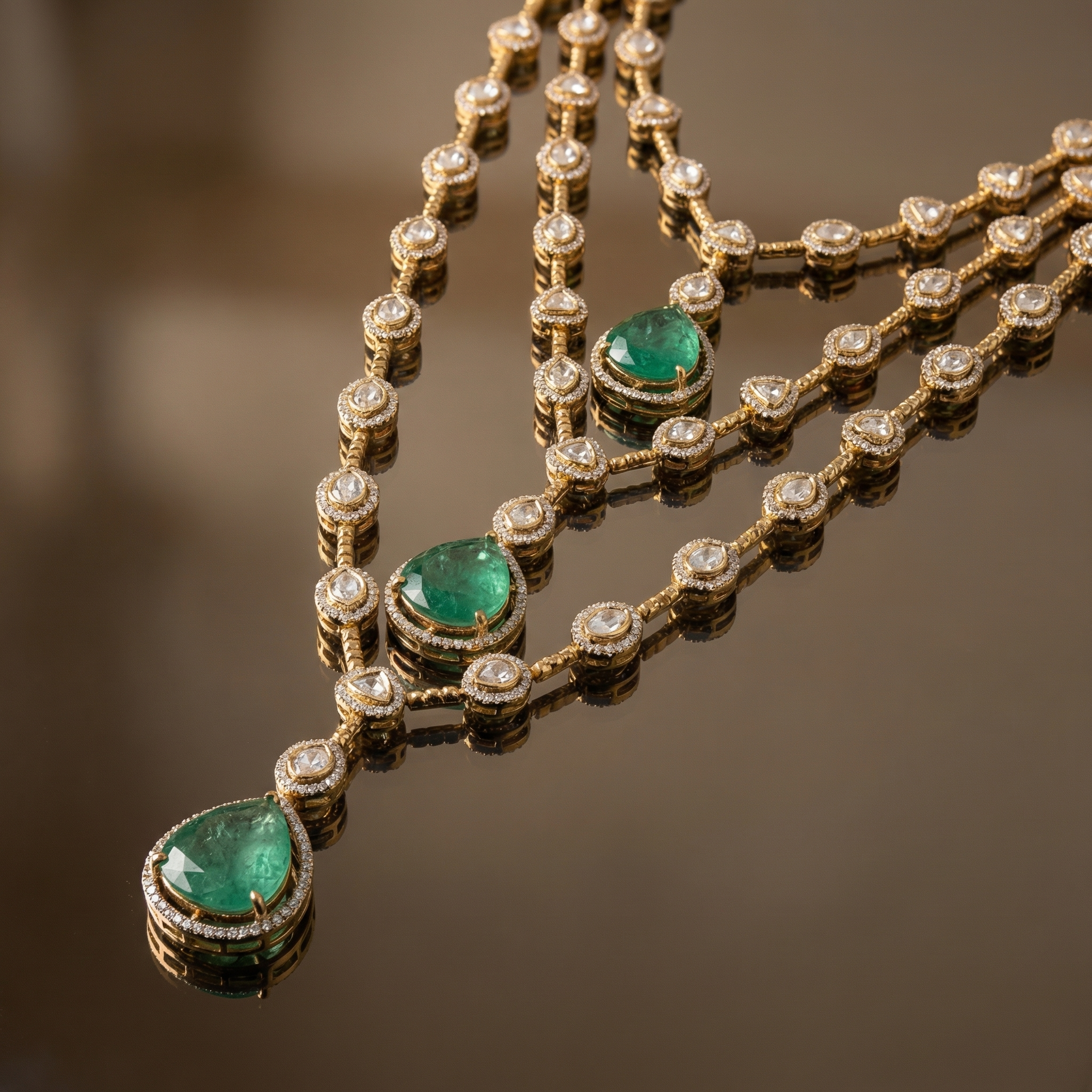 Mehraya Emerald Cascade Set