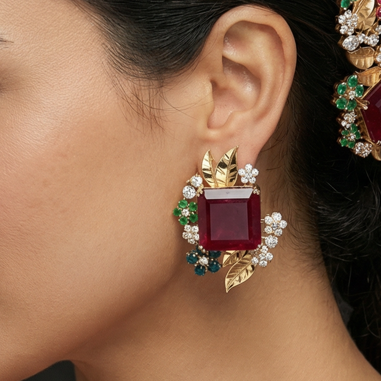 Enchanted Garden Choker Set - Red