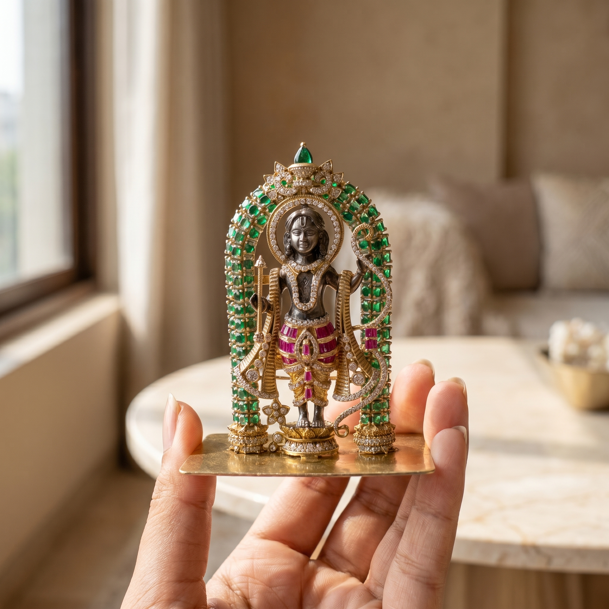 Jeweled Temple Miniature Idol
