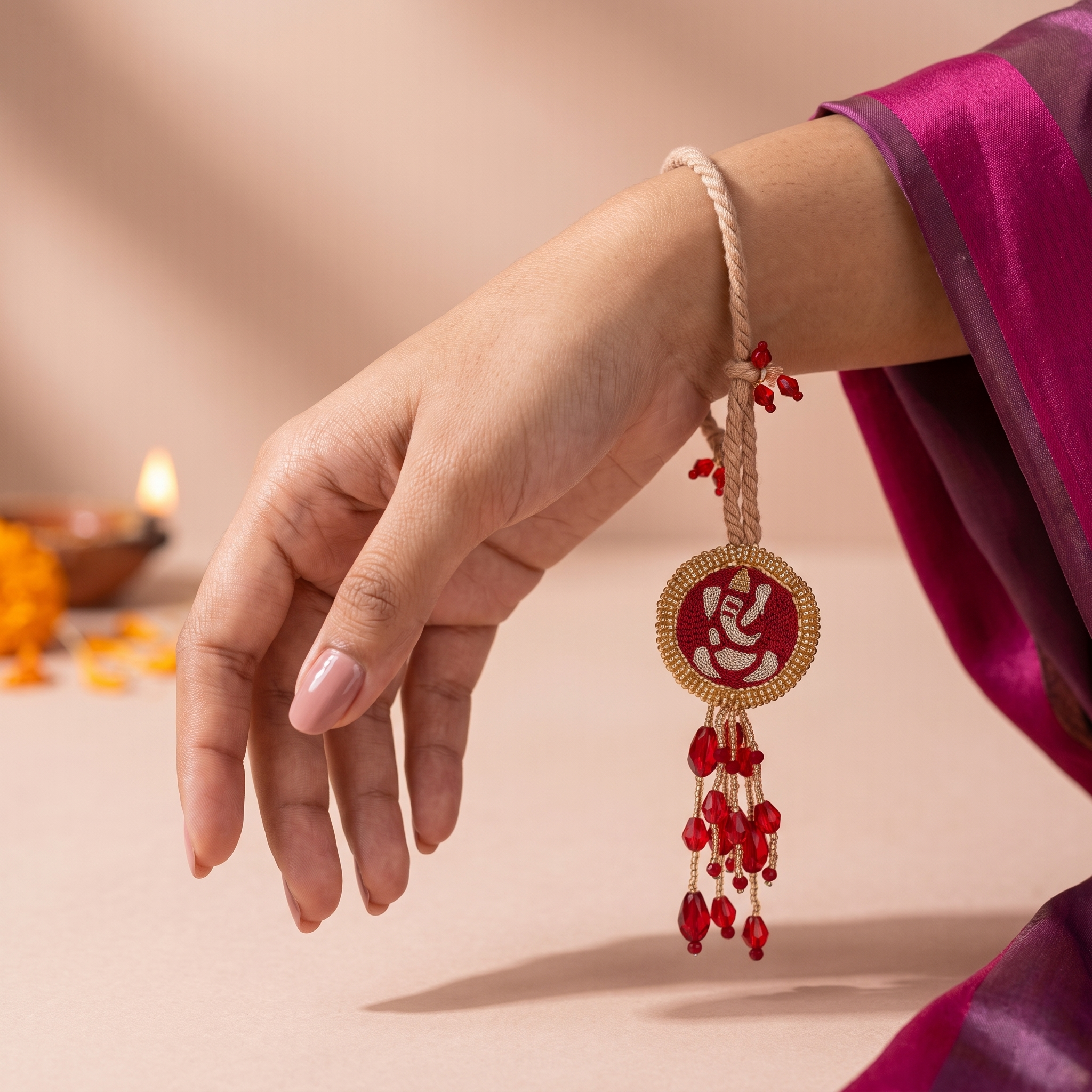 Ganesh Lumba Rakhi Bracelet