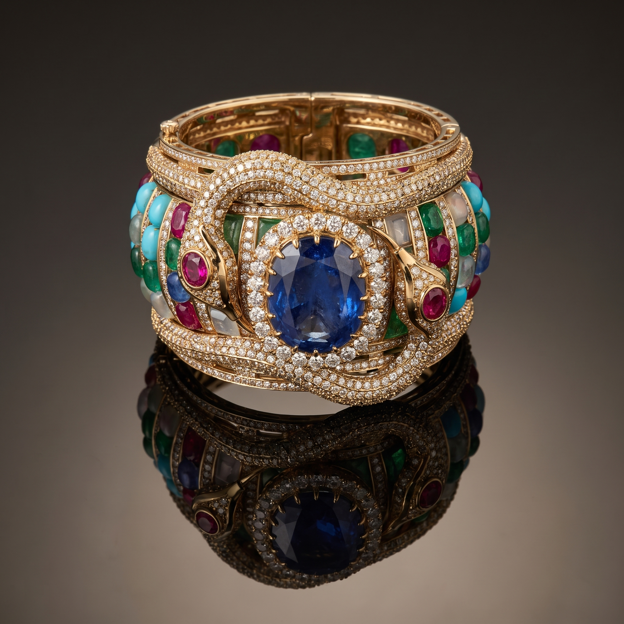 Sapphire Statement Cuff Bracelet