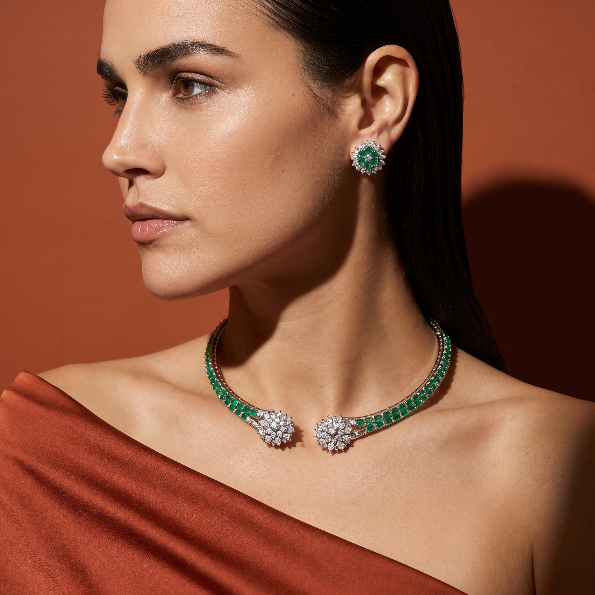 Emerald Éclat Necklace Set
