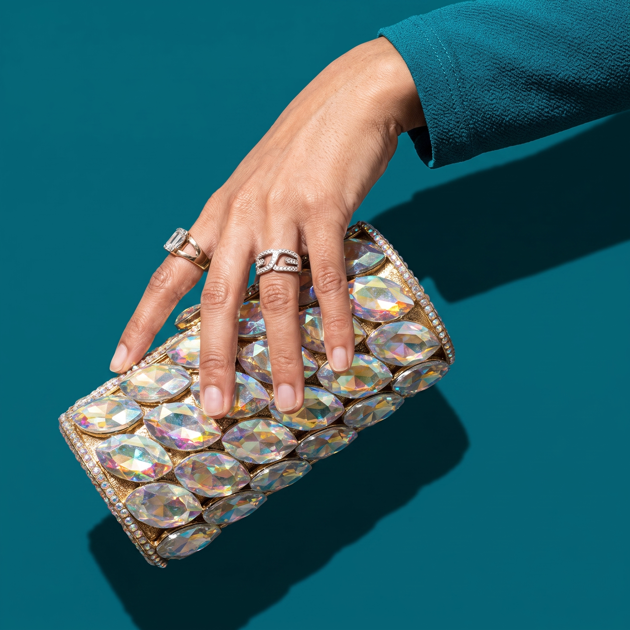 Aurora Prism Iridescence Clutch