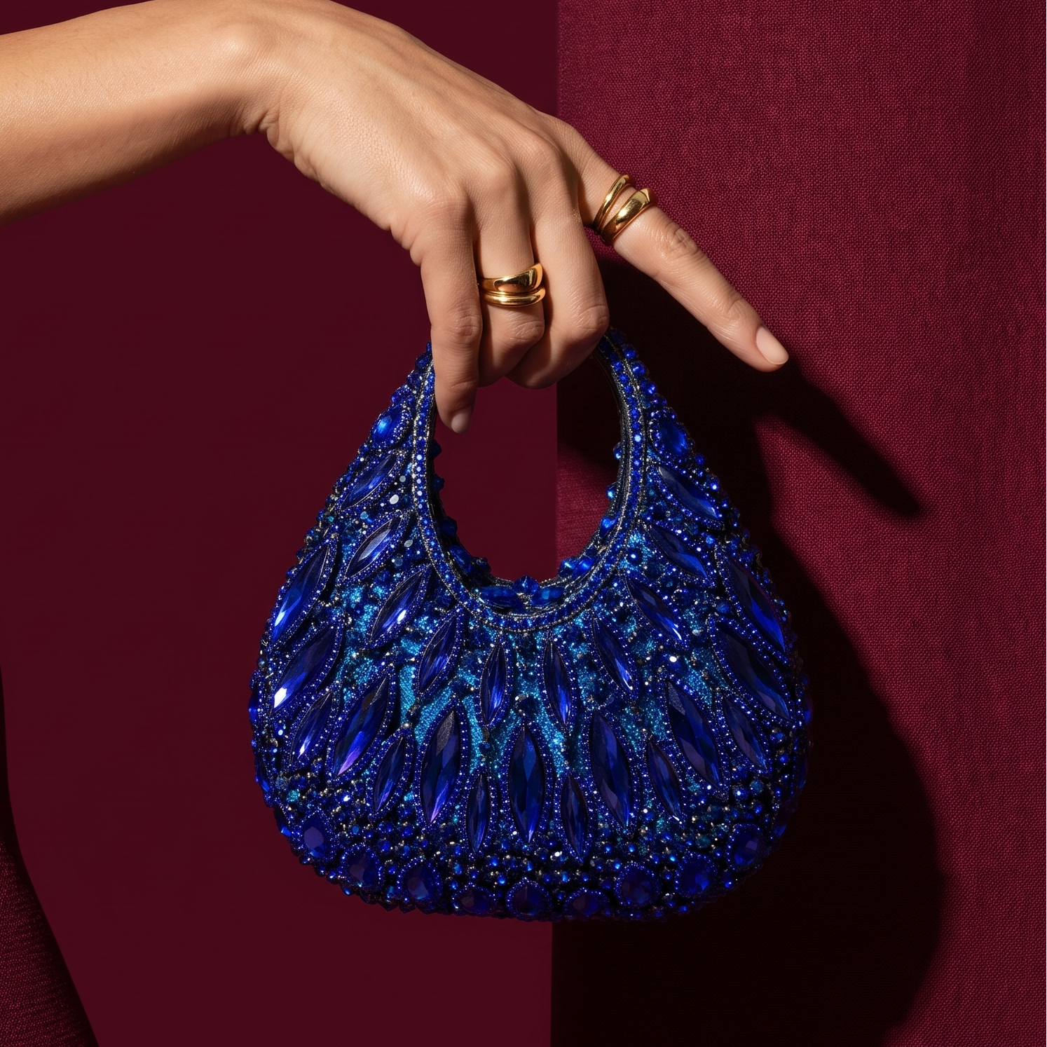 Tesoro Sapphire Crystal Bag