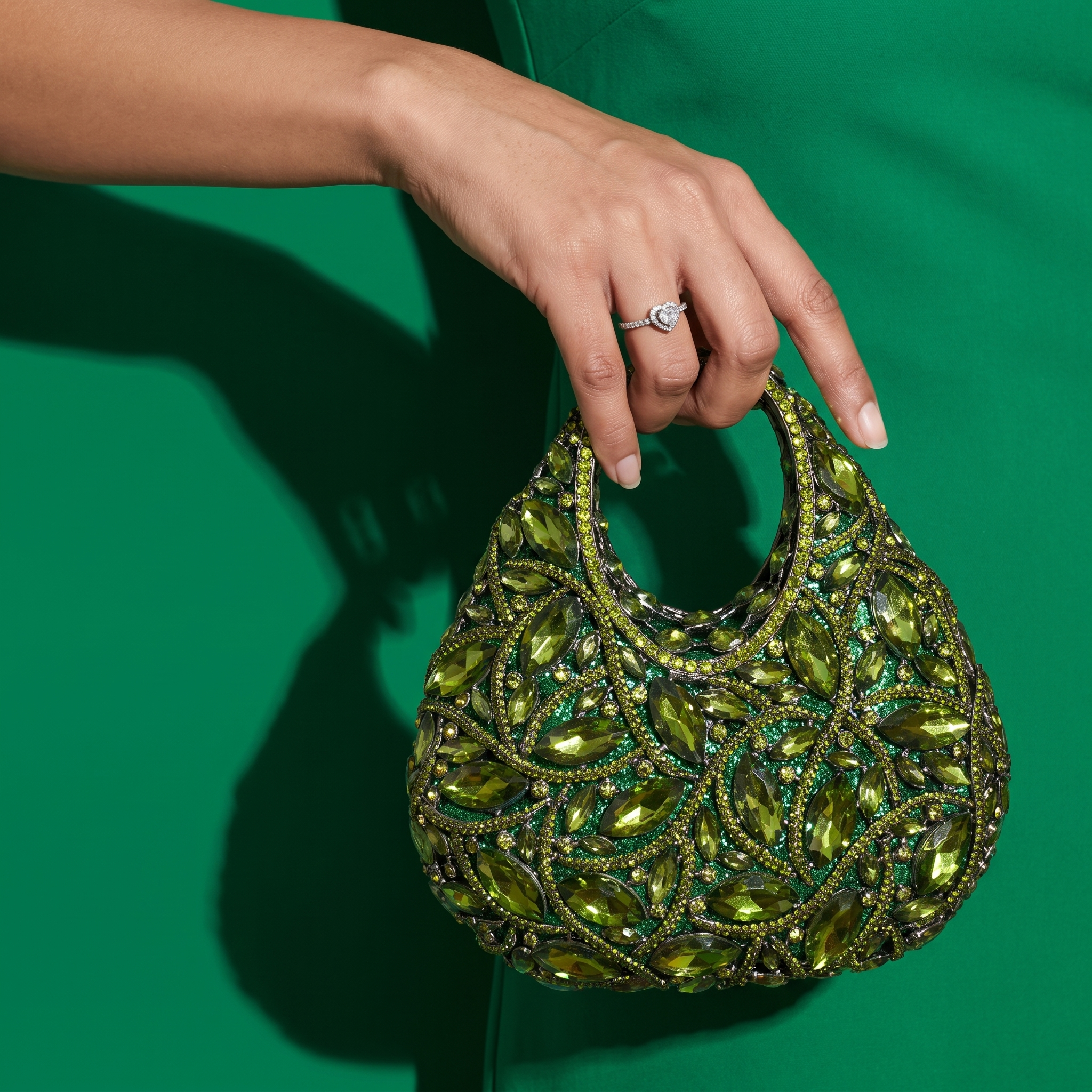 Tesoro Peridot Crystal Bag
