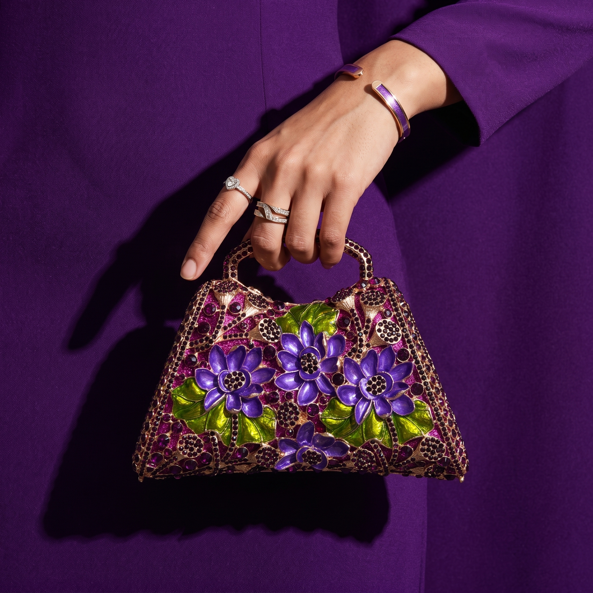The Posy Bouquet Bag - Purple